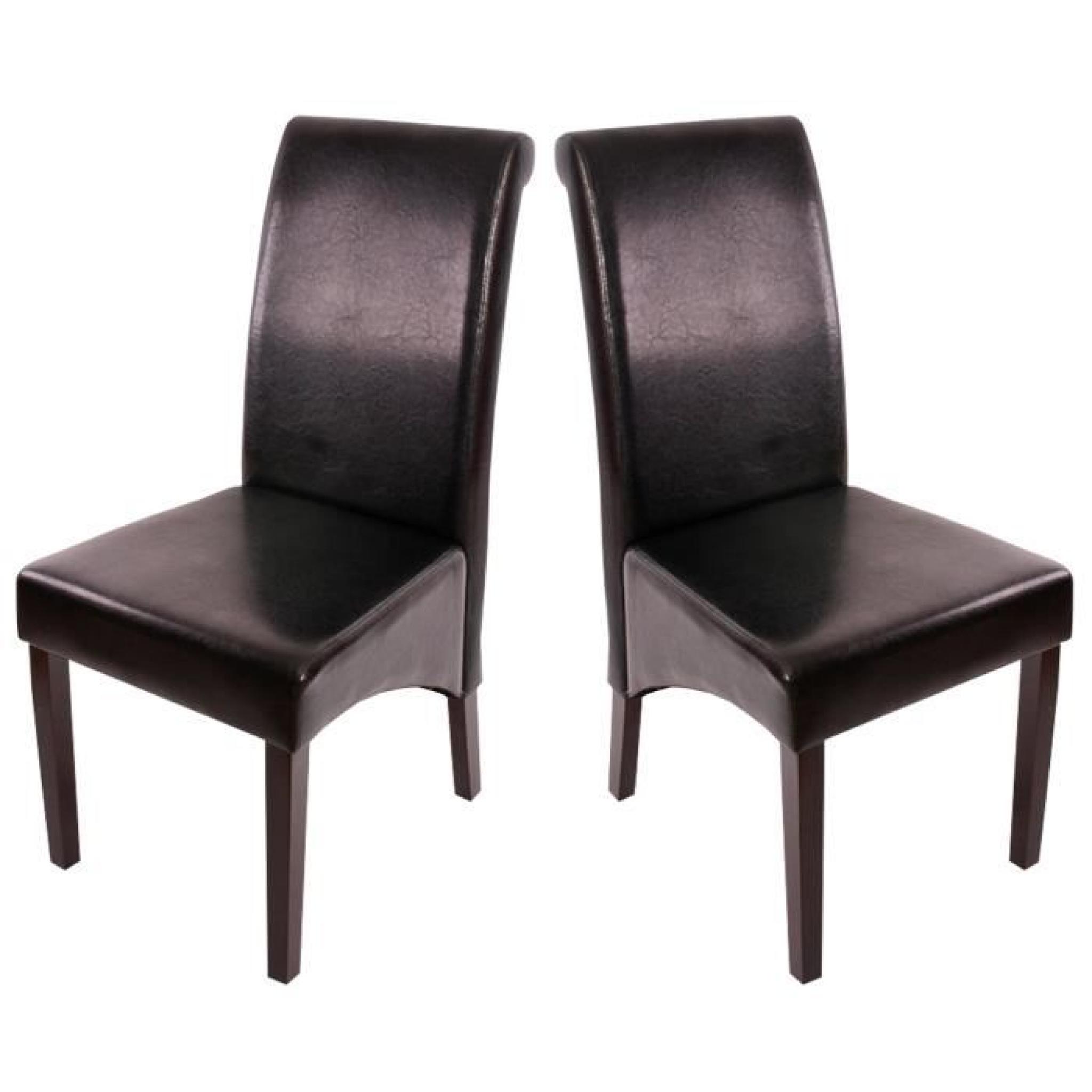 2x chaise de séjour M37, cuir reconstitué, noir/pieds foncés