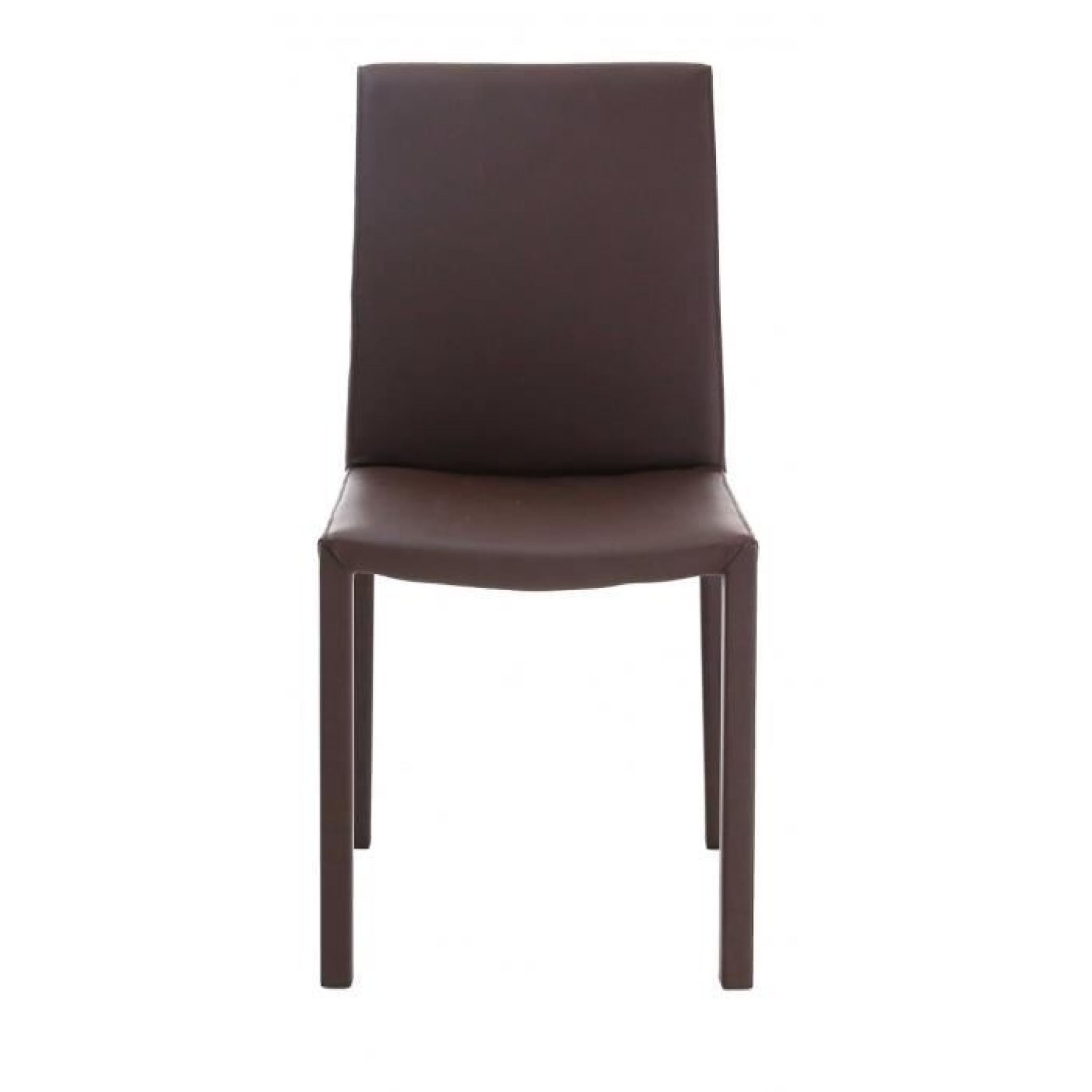 2x Chaise design marron Nunzia - Id'Click
