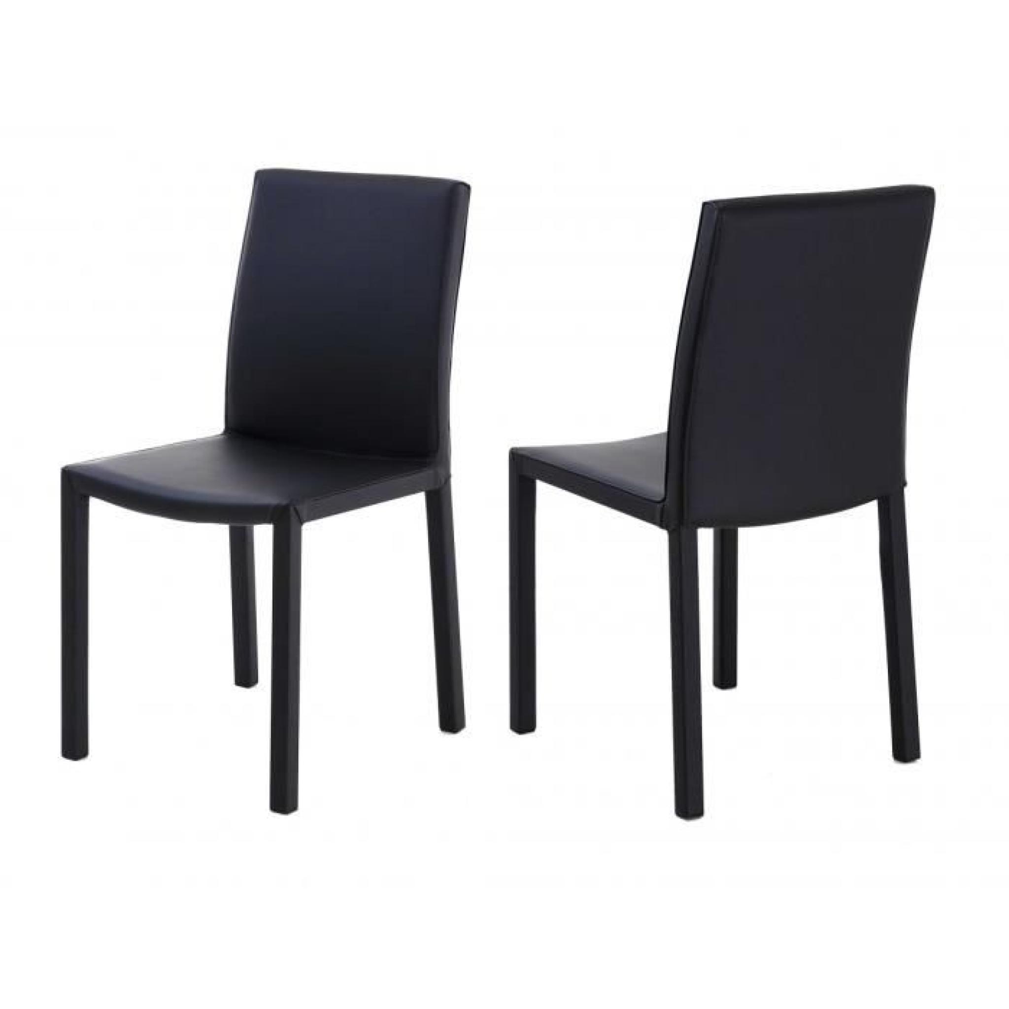 2x Chaise design noire Nunzia - Id'Click pas cher