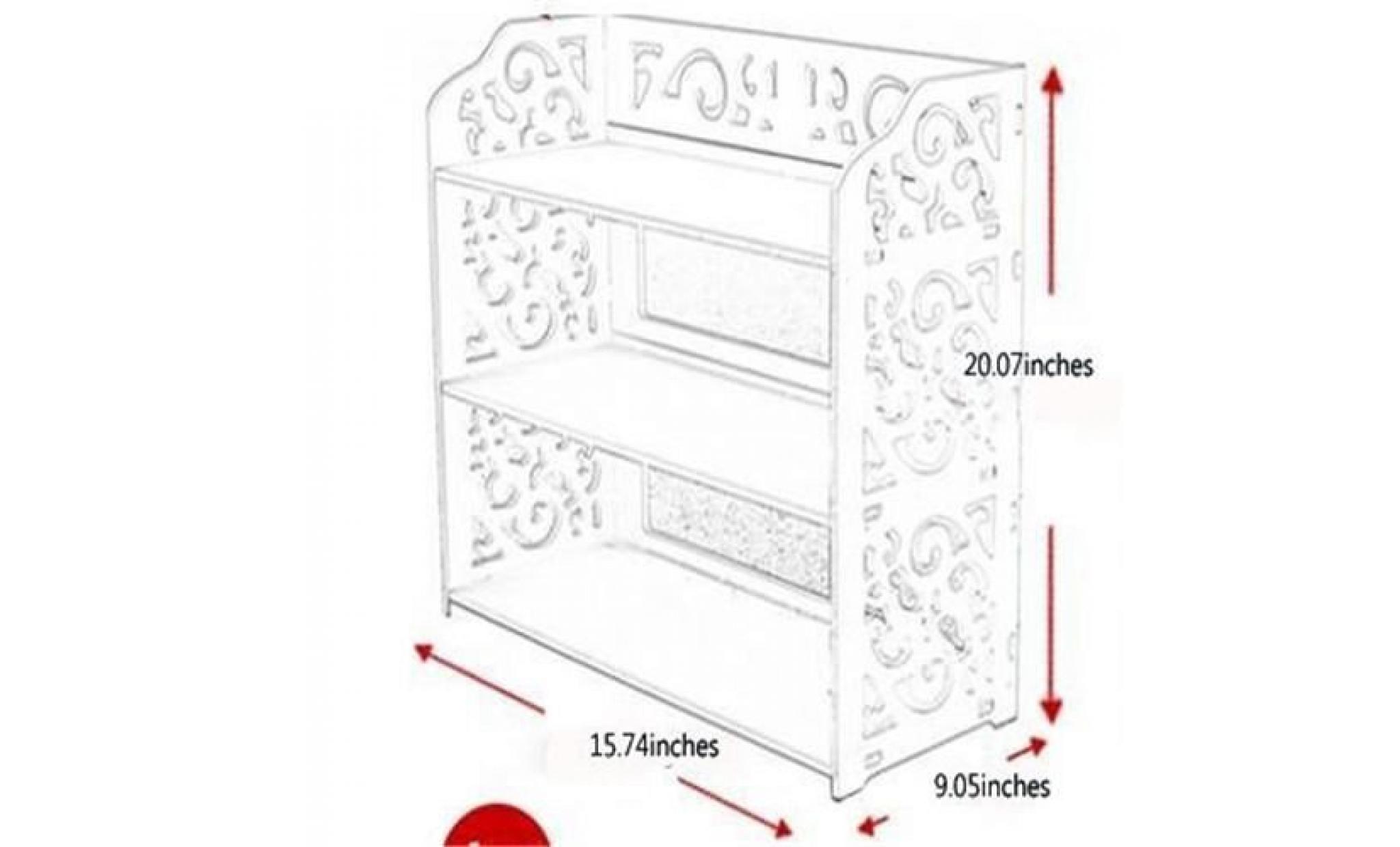 3/4/5 tier etagère de chaussure en bois composite bibliothèque meuble de rangement etagère pas cher