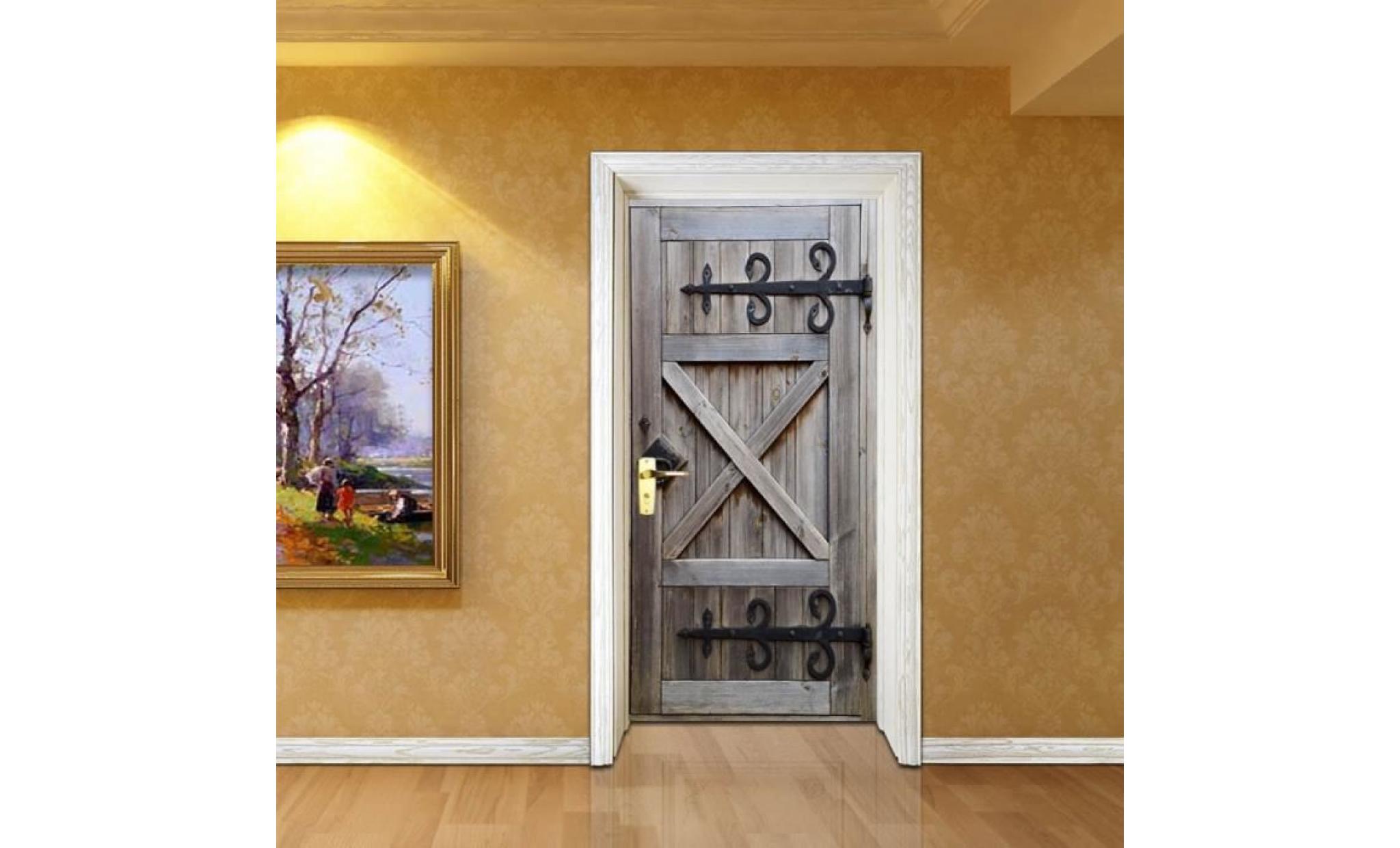 3d creative porte stickers portes de chambre à coucher rénovation porte étanche autocollants c 1695 pas cher