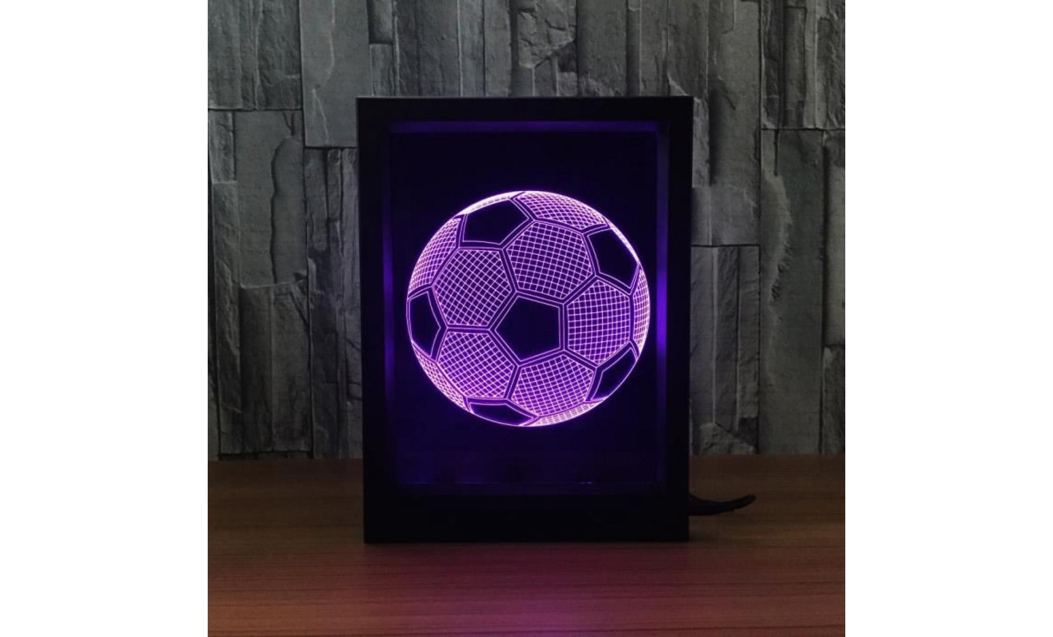 3d illusion optique lampes led light night football cadre photo créatif cadeau visuel_led2013