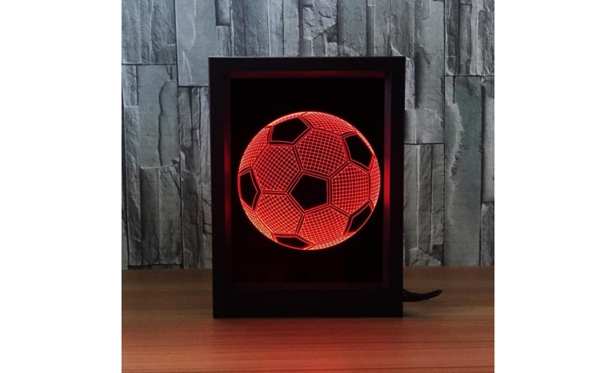 3d illusion optique lampes led light night football cadre photo créatif cadeau visuel yt933 pas cher