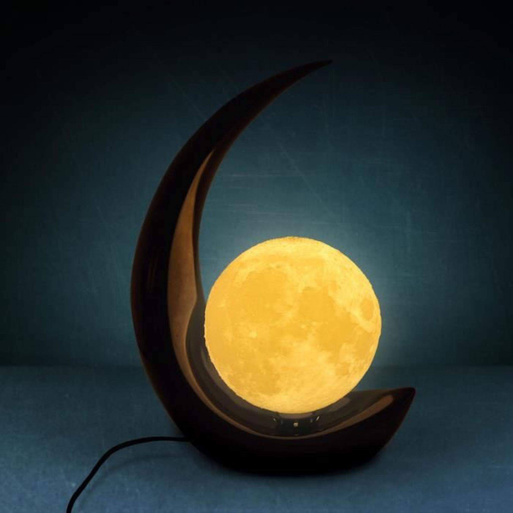 3D print TABLE LIGHT Lampe lunaire de création 3D de lampe d'une lampe à del de personnalisation