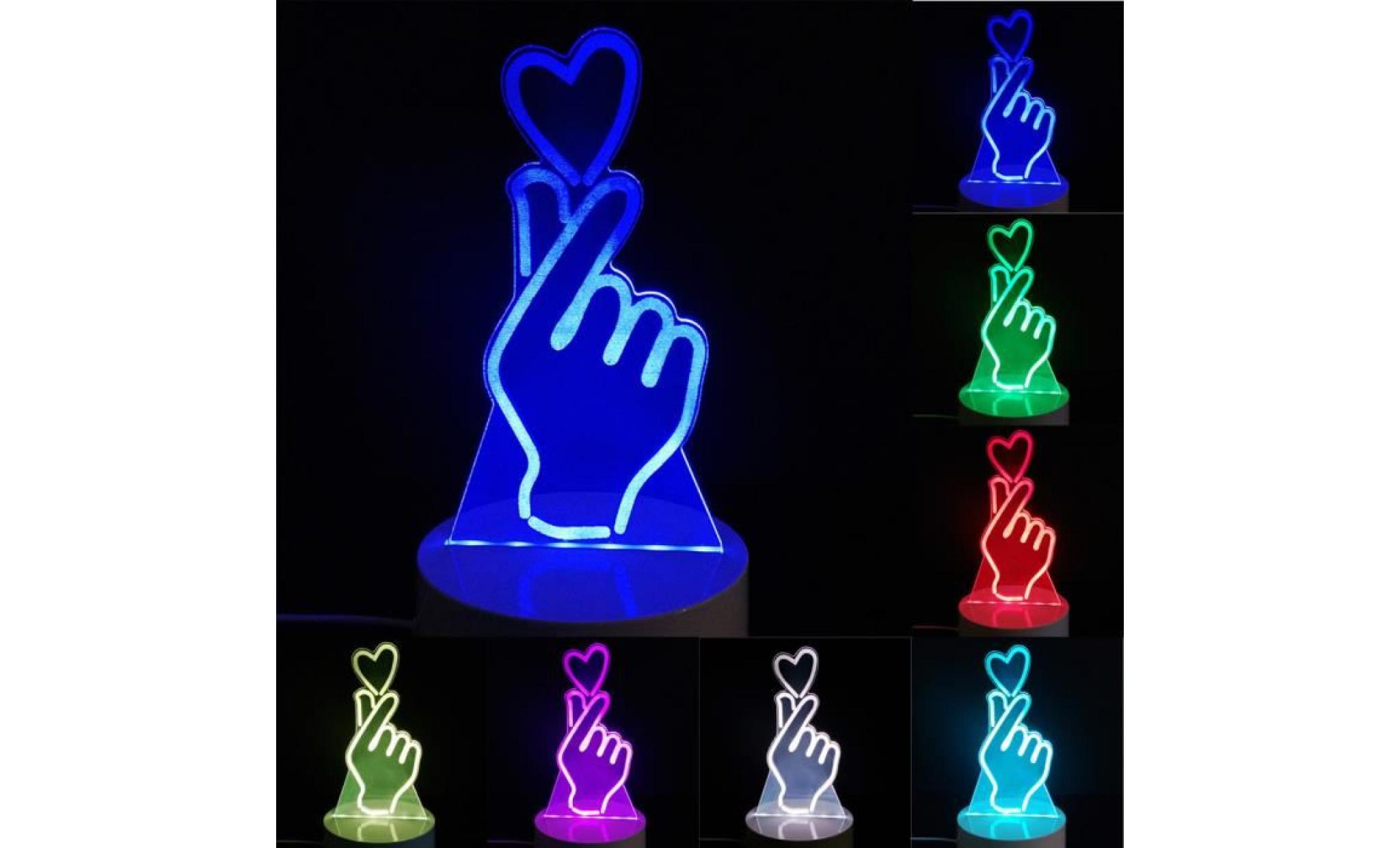 3d unique lighting nightlight home bedroom led remote control table lamp  a yu55 pas cher
