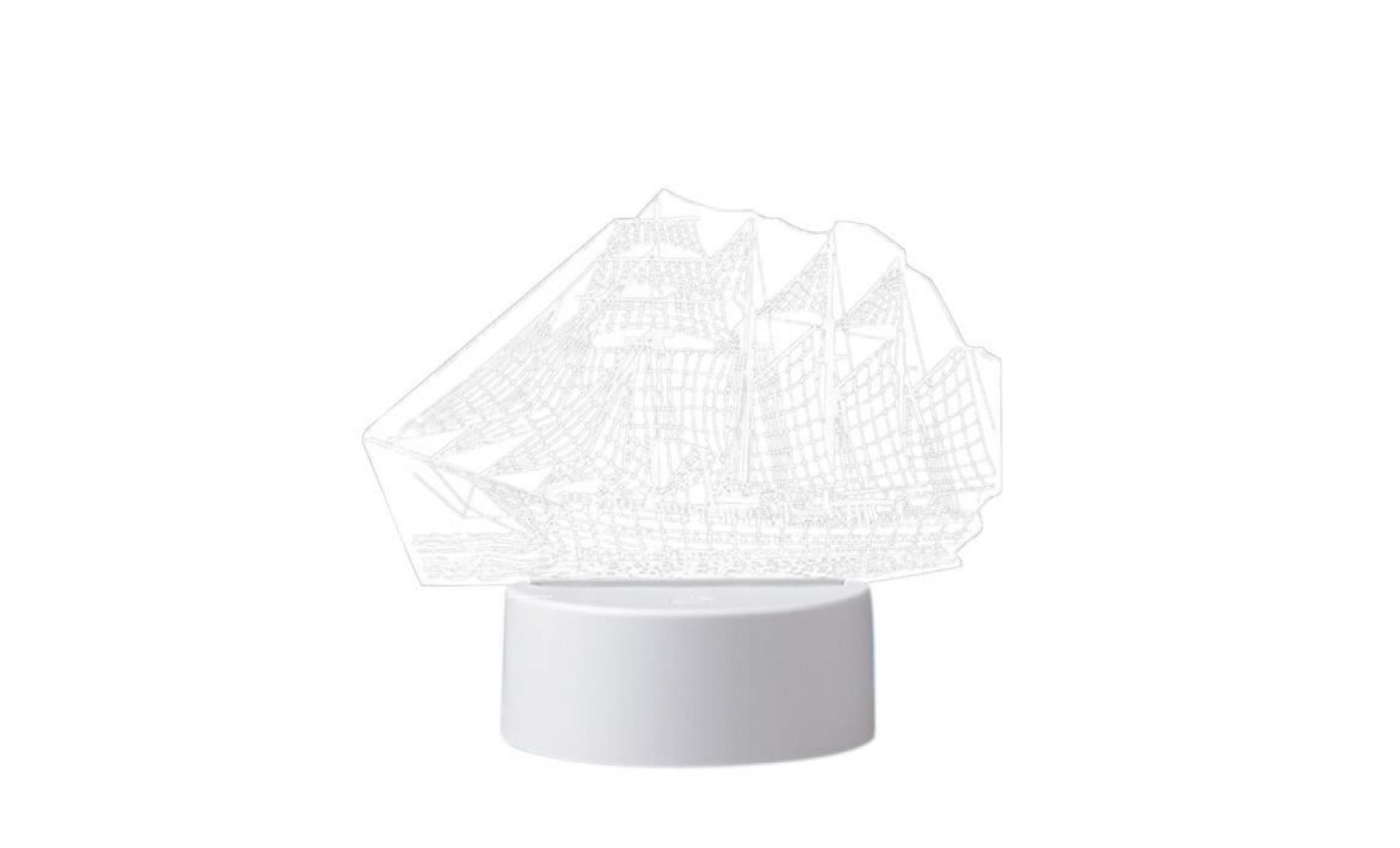3d usb acrylique lumière de nuit led table bureau chambre décor cadeau chaud lampe blanche    zjh80927886c pas cher