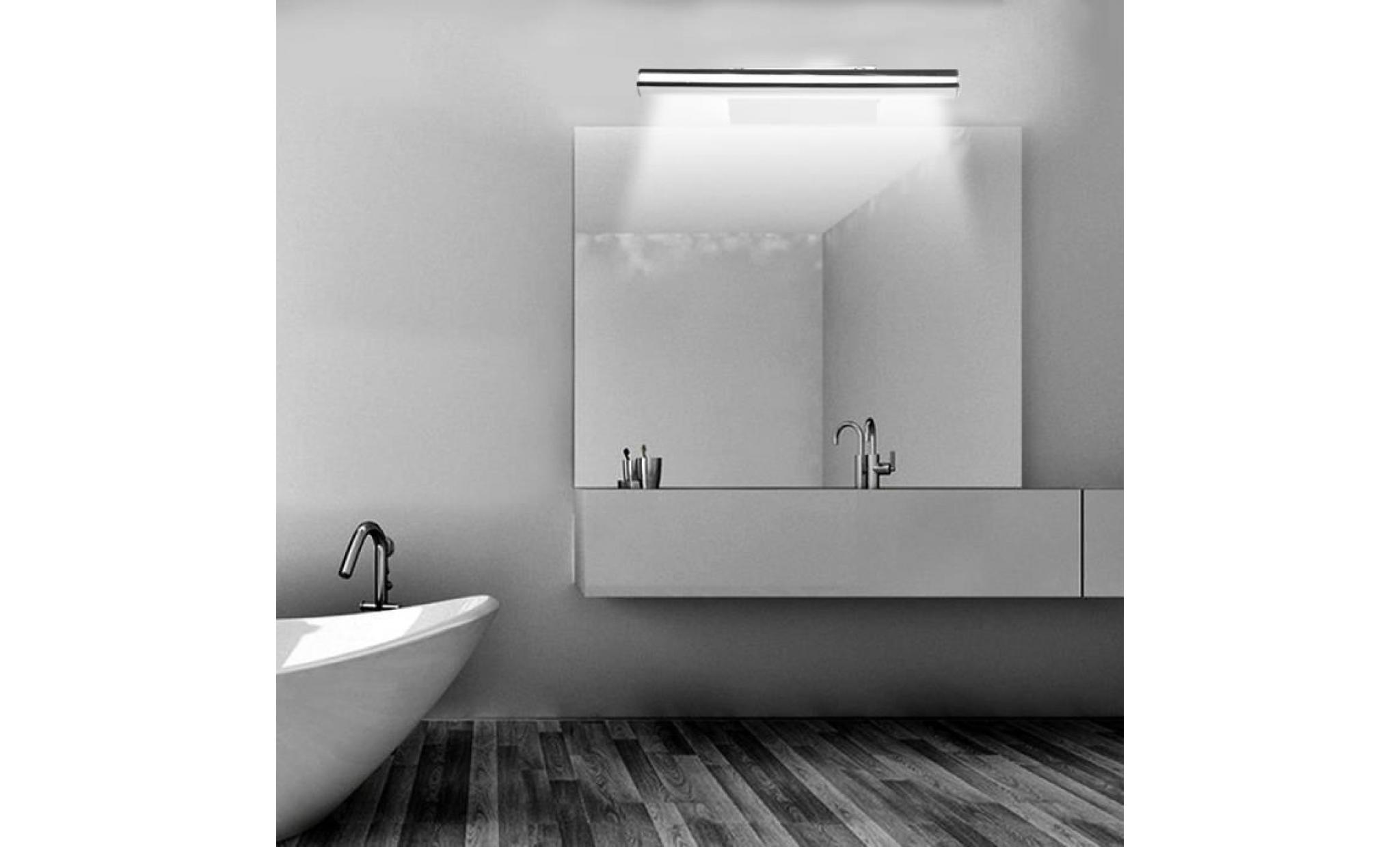 3w 5050smd 12led lampe murale applique blanc salle de bain miroir meuble tableau mur + interrupteur acier inoxydable pas cher