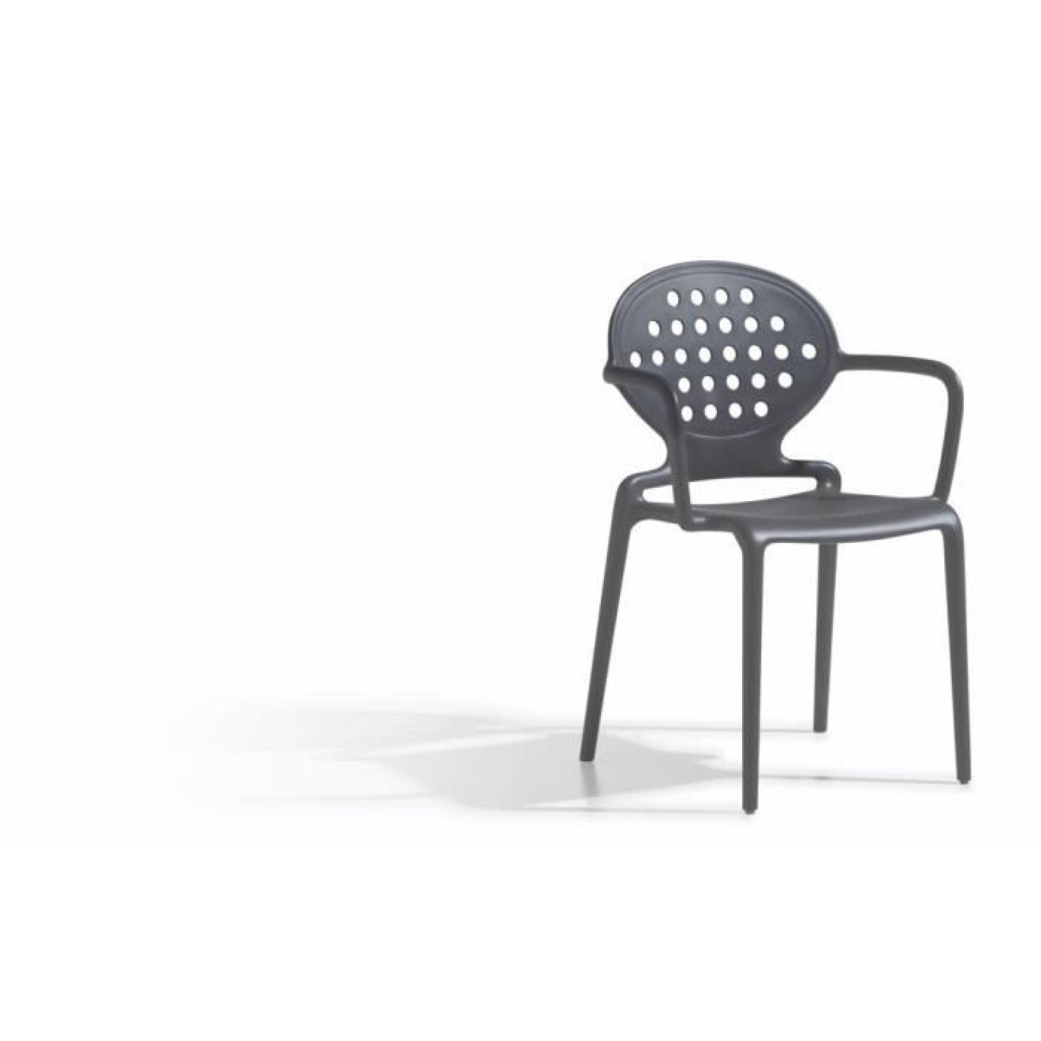 4 Chaises design avec accoudoirs - COLETTE armrests - Lot de 4 - extérieur et interieur
