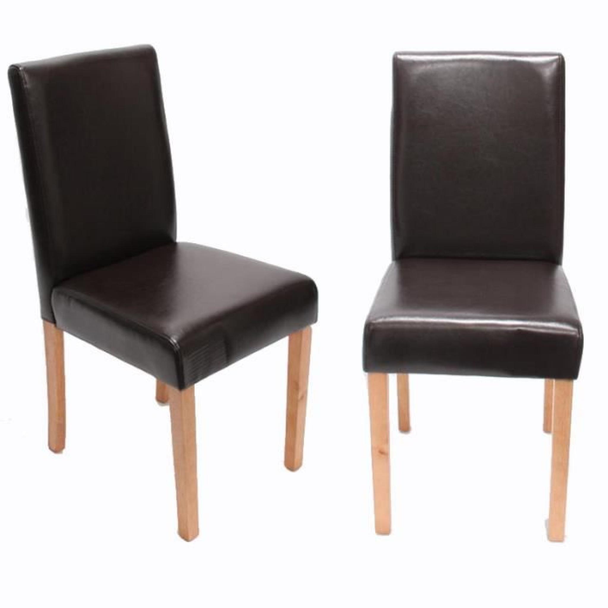  4 chaises Design moderne ; Similicuir Brun pas cher