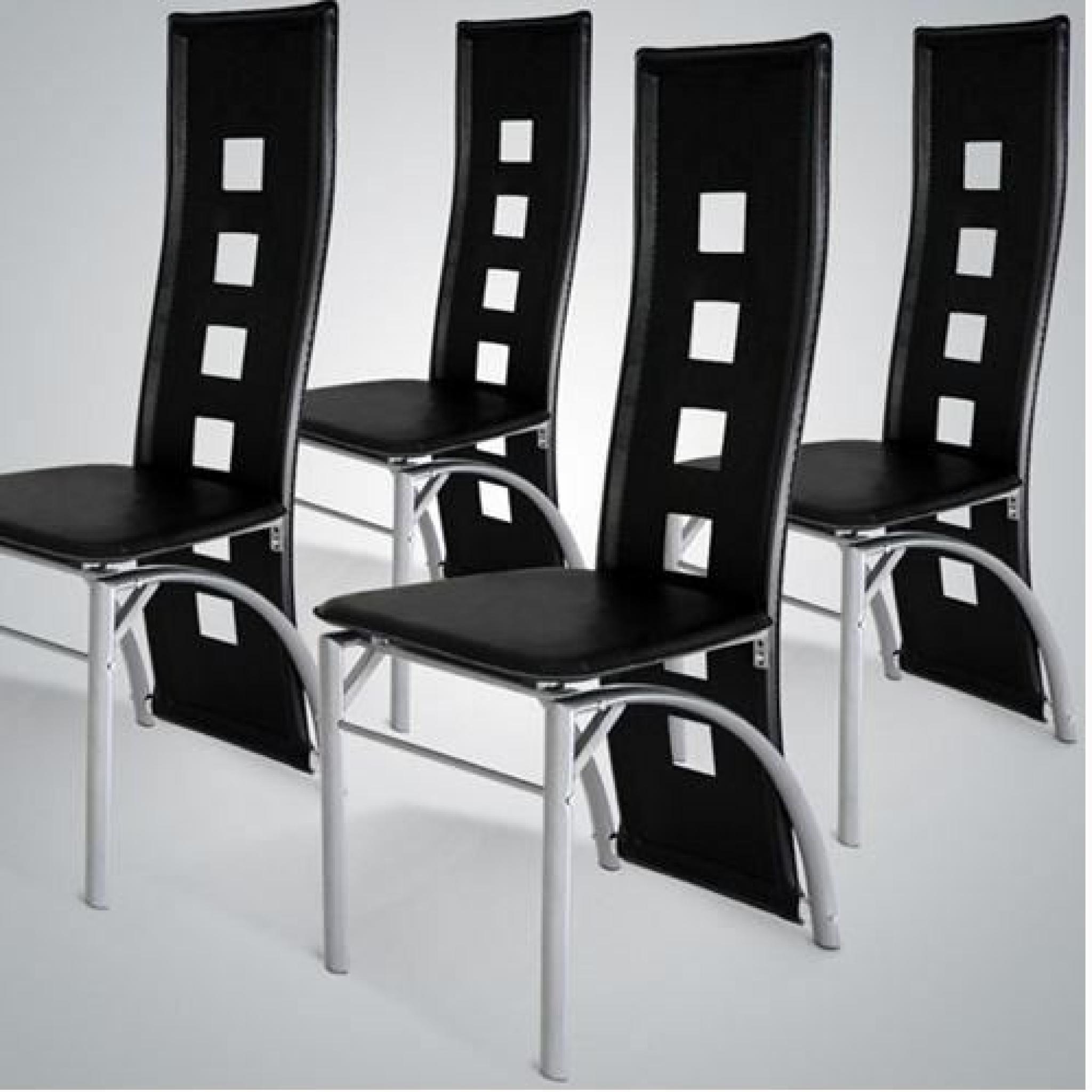 4 chaises design noire