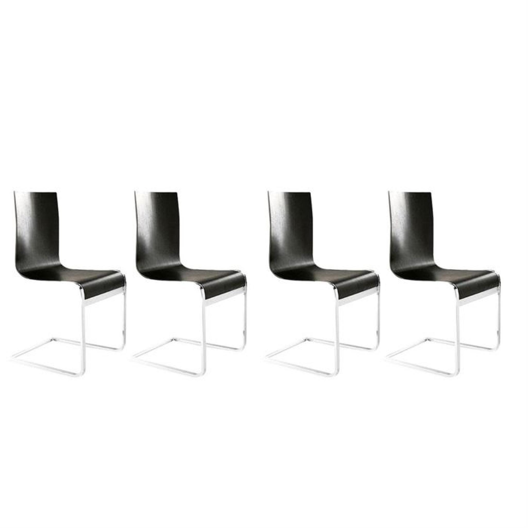 Lot de 4 chaises design YEM Noire