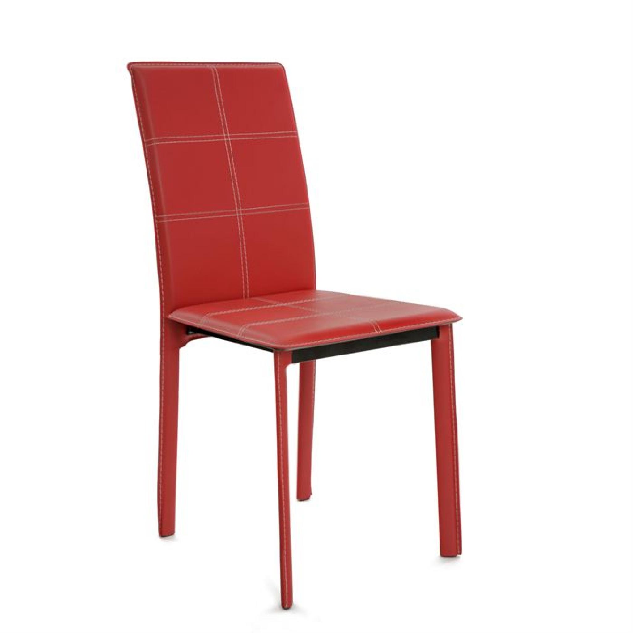 4 chaises MIRAGE rouges