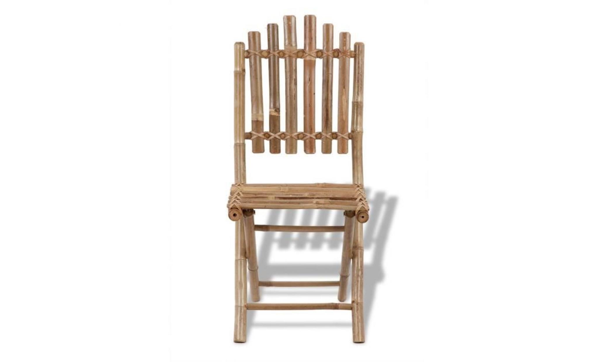 4 chaises pliables en bambou chaise de salle à manger meuble chaise de salon pas cher