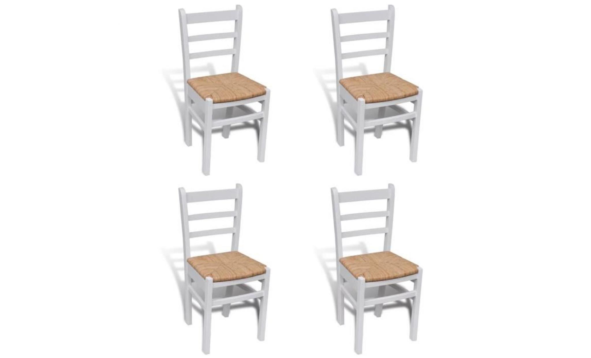 4 pcs chaise de salle à manger peinture lot de 4 chaises blanche chaises scandinave contemporain