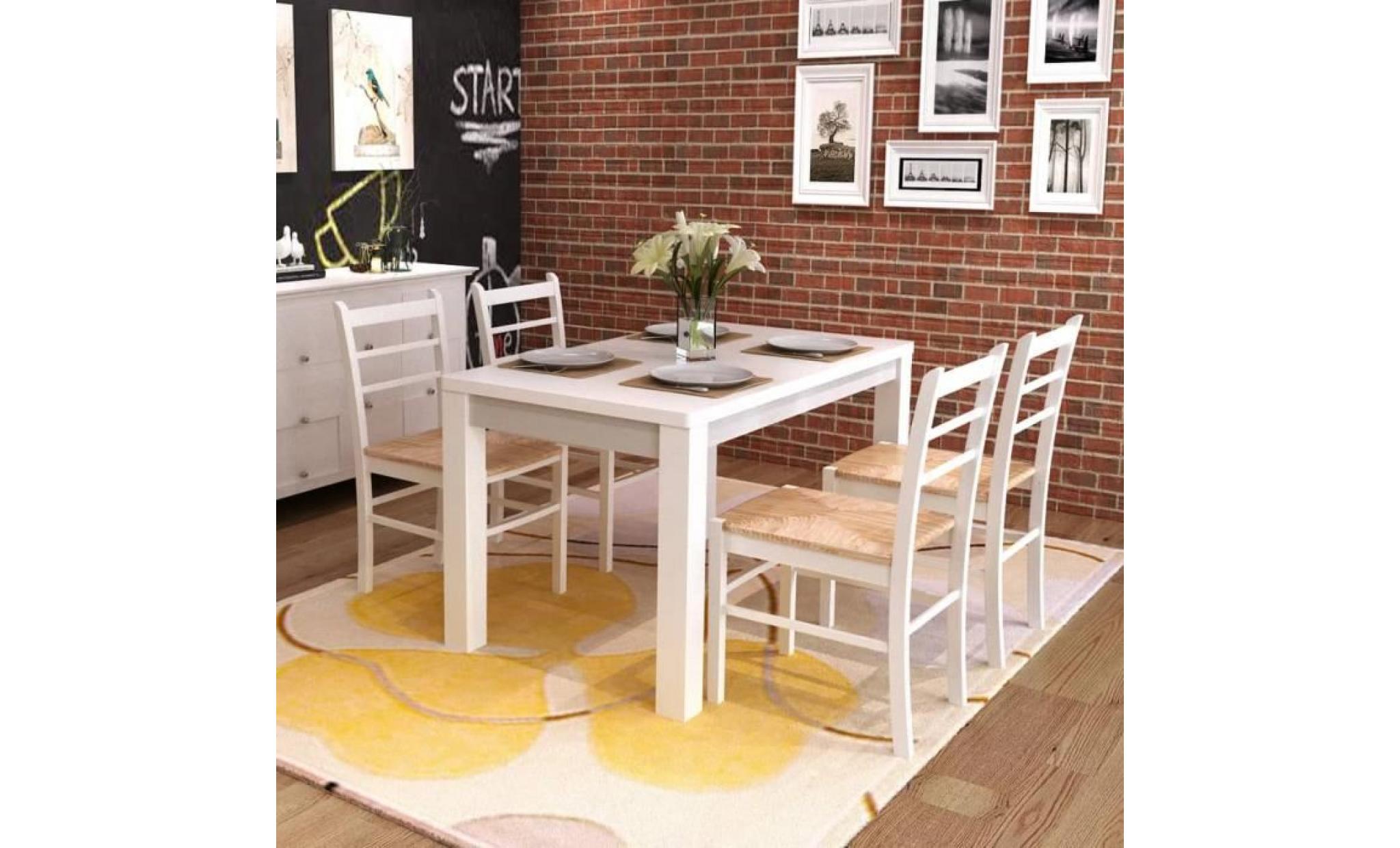 4 pcs chaise de salle à manger peinture lot de 4 chaises blanche chaises scandinave contemporain pas cher