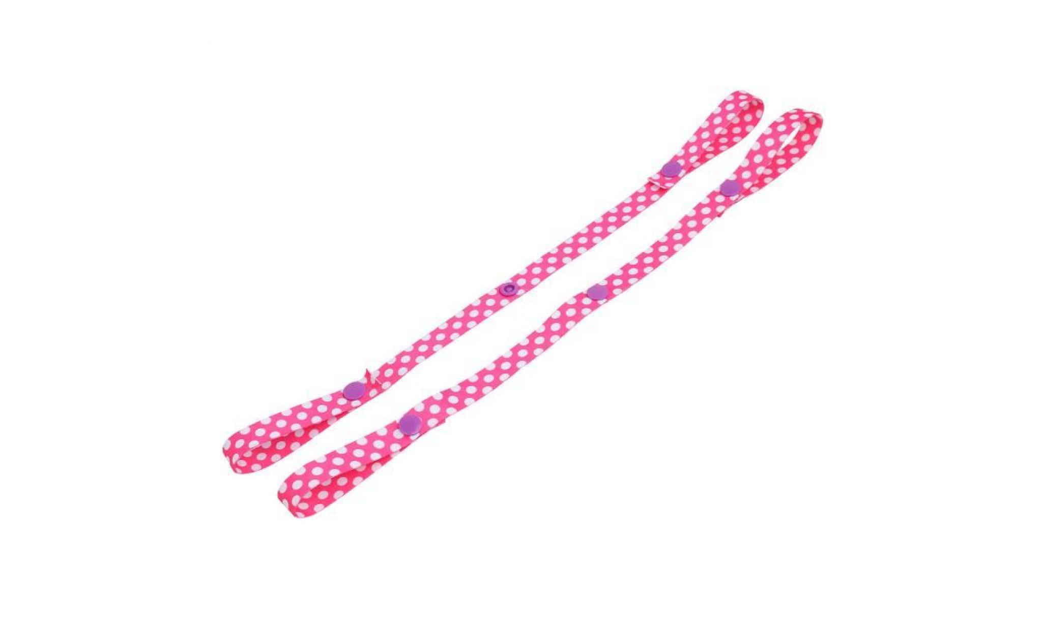 400mm 16 inch long 15mm width polyester dots pattern bottle cup strap pink 2pcs