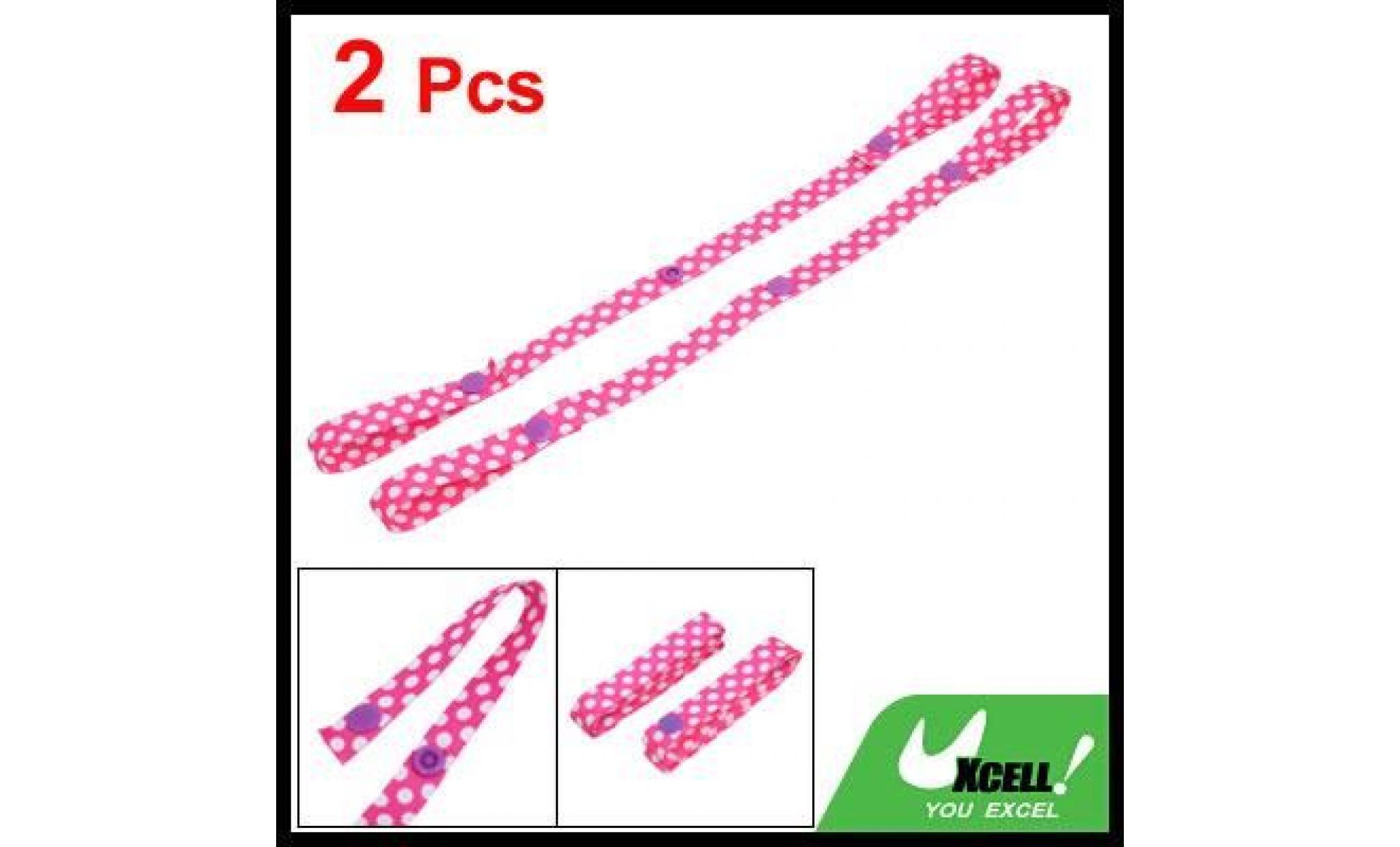 400mm 16 inch long 15mm width polyester dots pattern bottle cup strap pink 2pcs pas cher