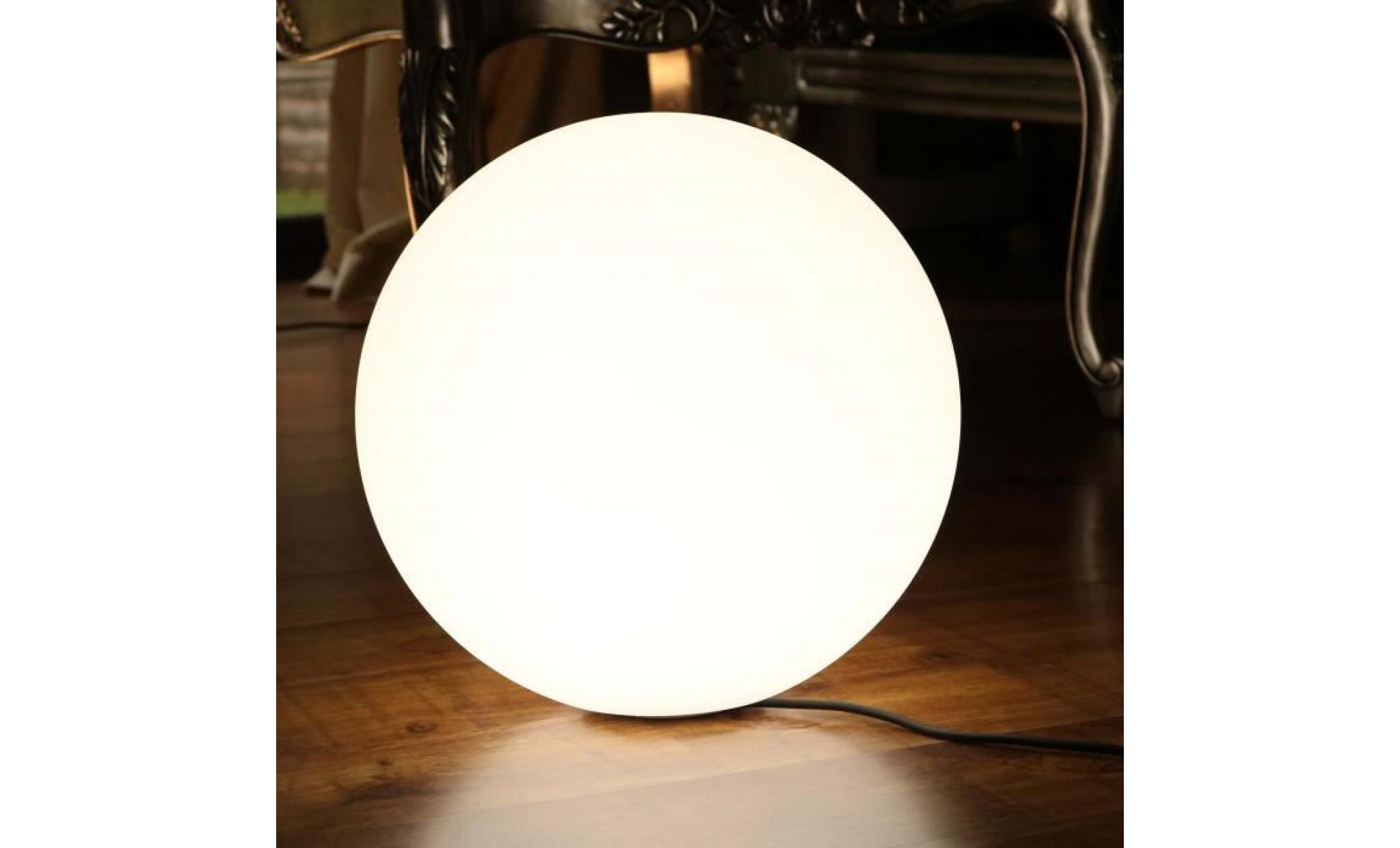 40cm sphère lumineuse led blanche, lampe sol design moderne, lampadaire salon chambre (ampoule e27 incluse) de pk green