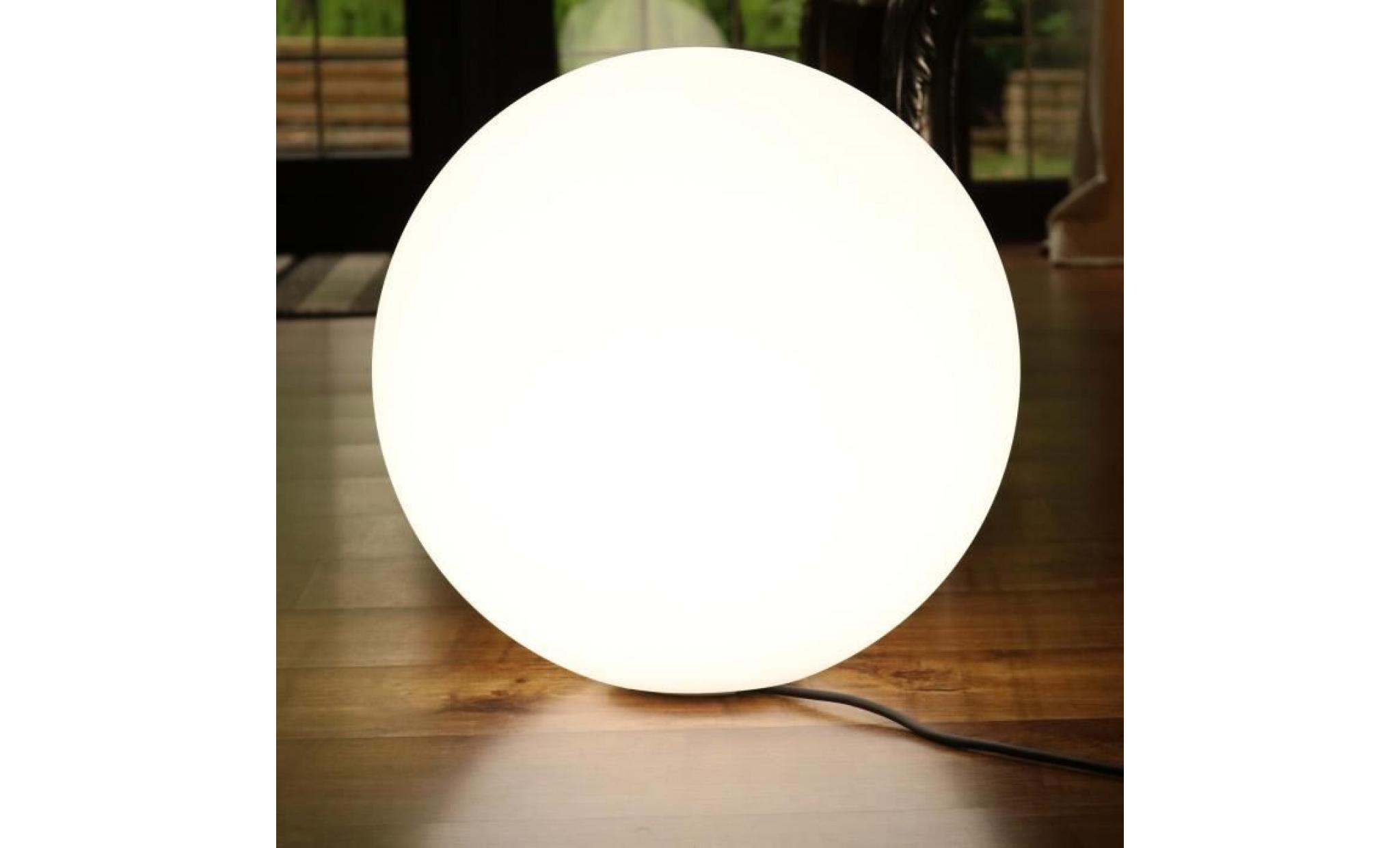 40cm sphère lumineuse led blanche, lampe sol design moderne, lampadaire salon chambre (ampoule e27 incluse) de pk green pas cher