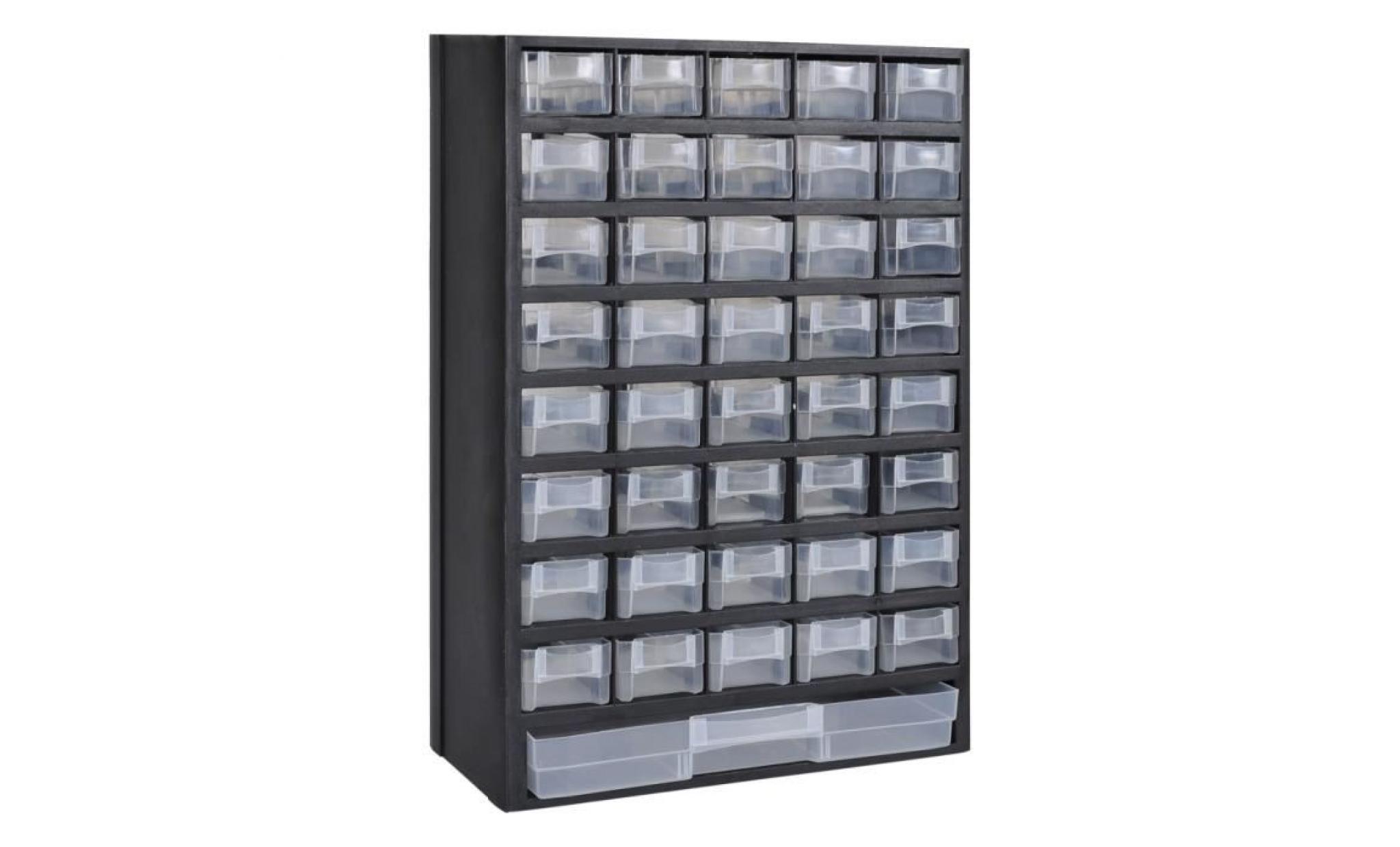 41 tiroirs armoire/module/casier de rangement en plastique 31 x 13.8 x 49cm pour chambre bureau école