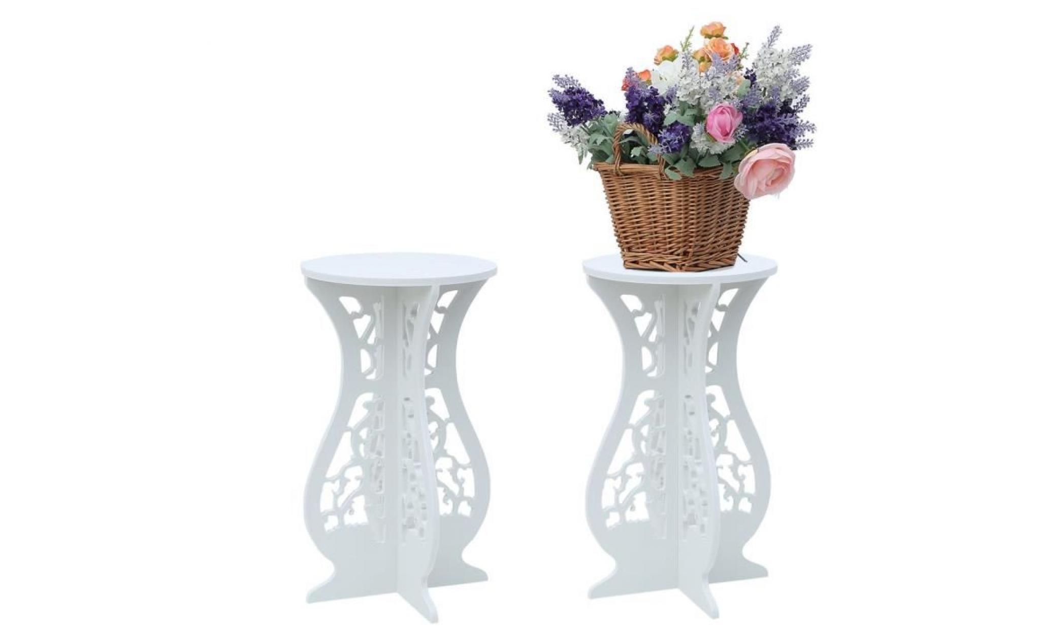 43.5 cm hauteur table à thé café coffee table support de bouteille de fleurs en bois blanc