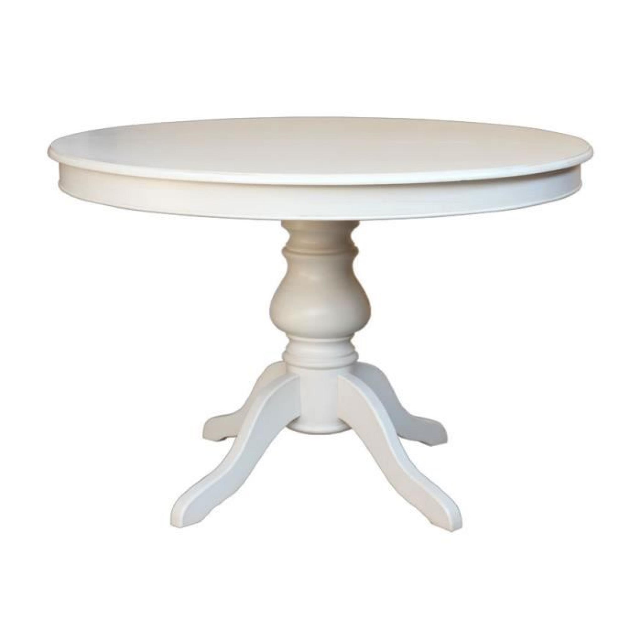 Table ronde laquée pied central Louis Philippe