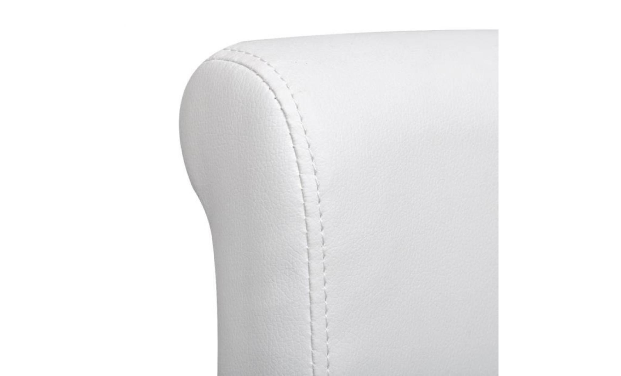 4pcs chaises blanc de salle à manger / maison en cuir artificiel imperméables élégante 42 x 54,5 x 96 cm pas cher