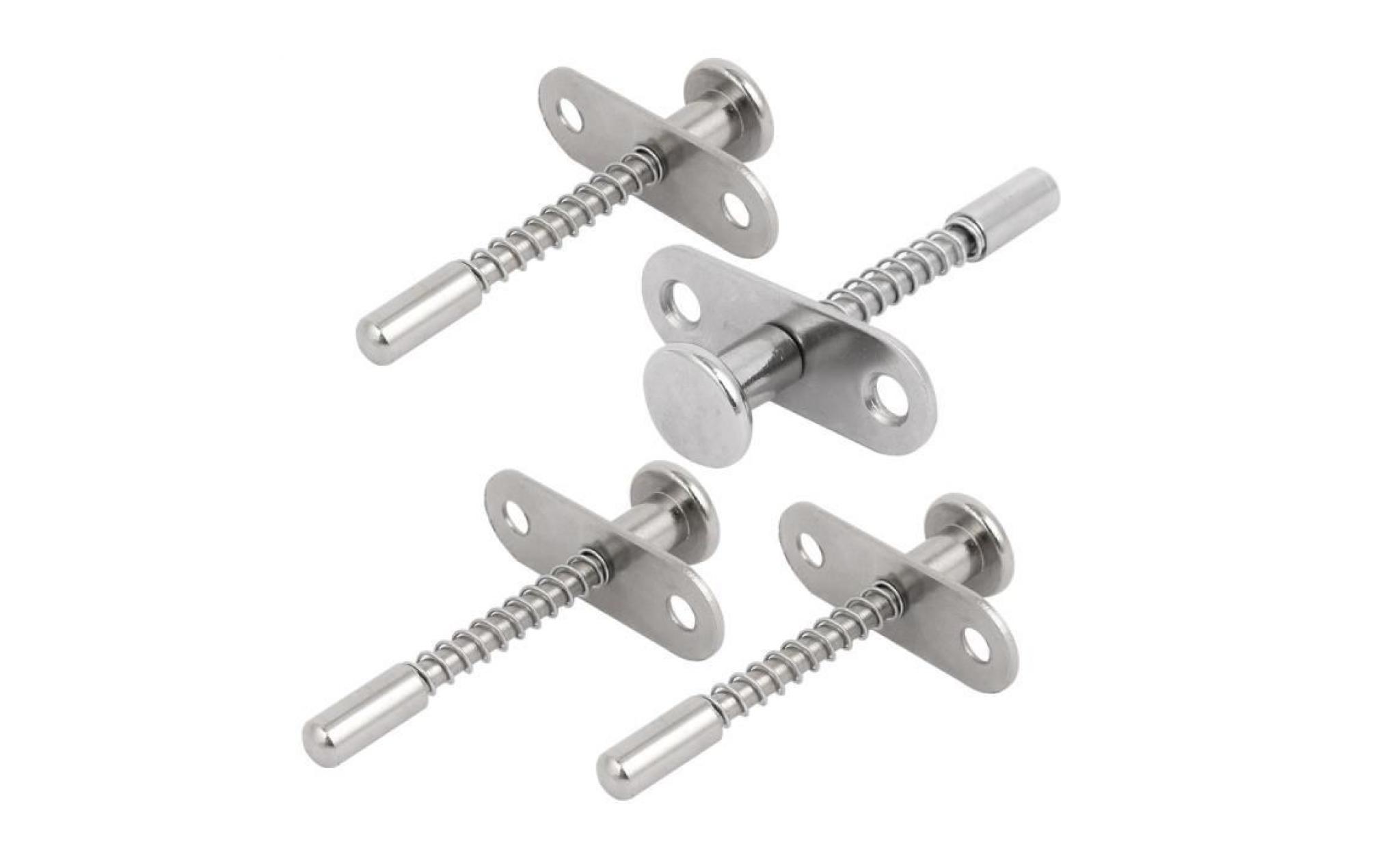 4pcs crib stainless steel spring quick release lock pin w plate 7mm dia