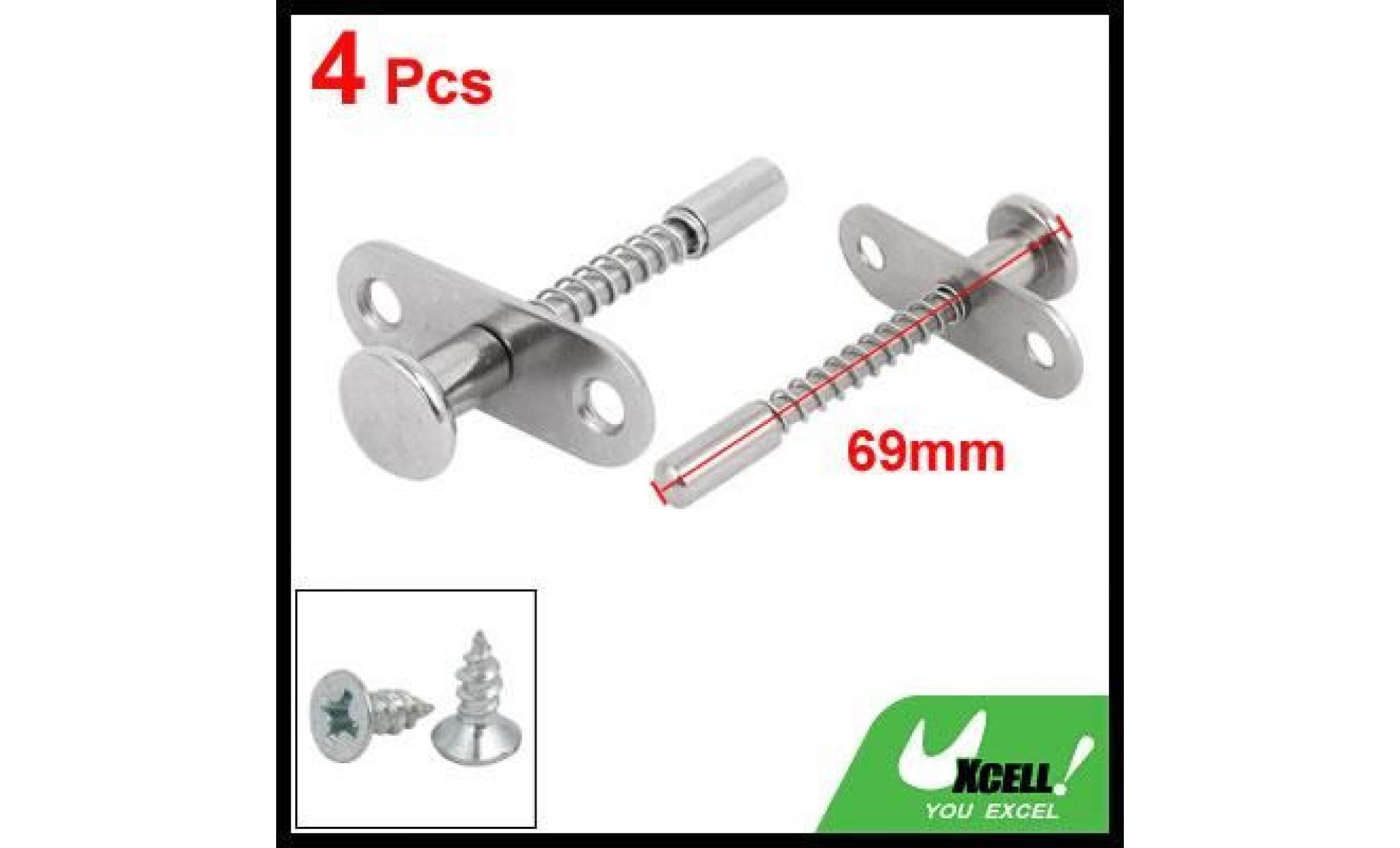 4pcs crib stainless steel spring quick release lock pin w plate 7mm dia pas cher