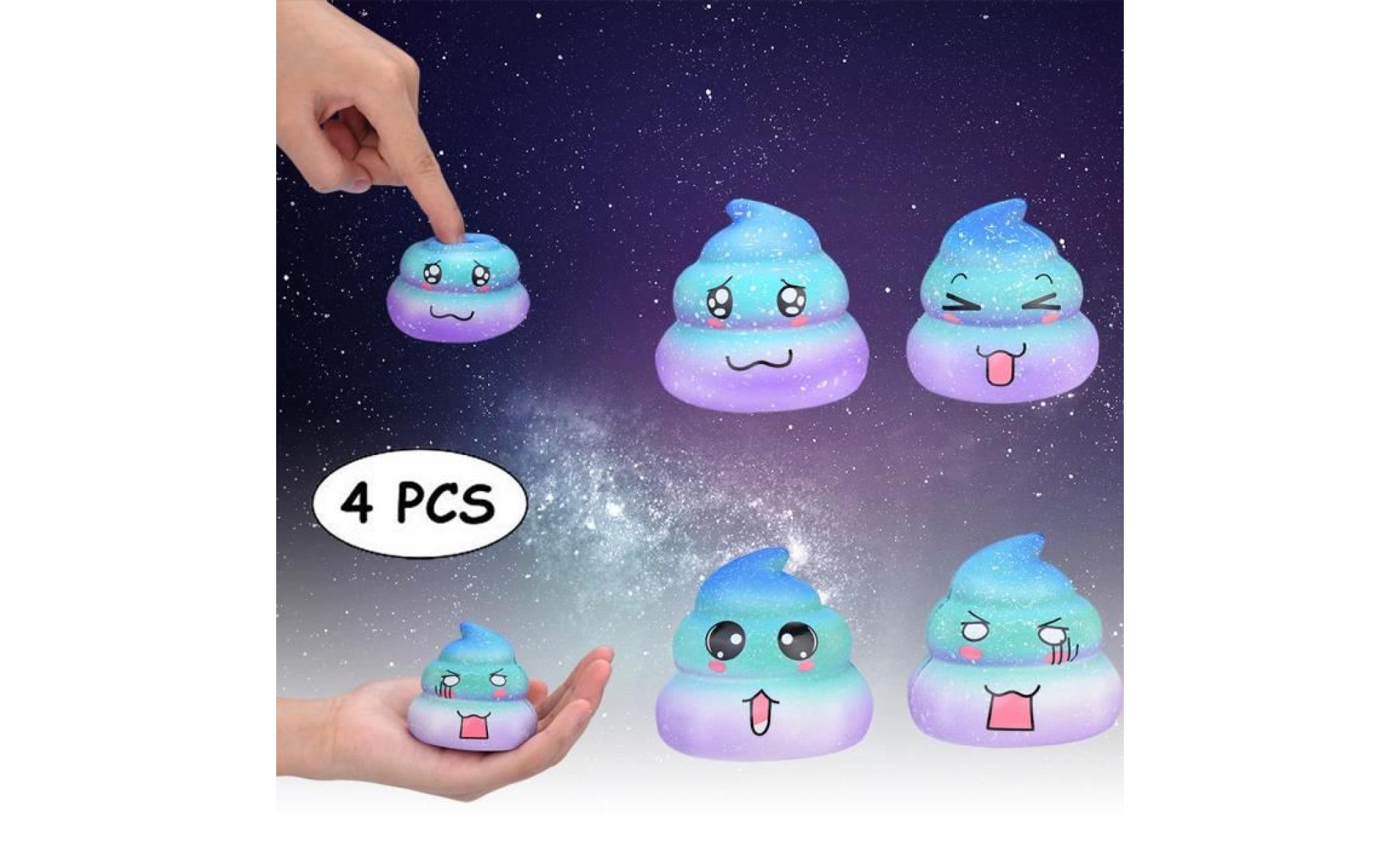 4pcs galaxy poo odeur agréable squishies jouets squeeze lente hausse du stress toys releveur zrj81025102_666