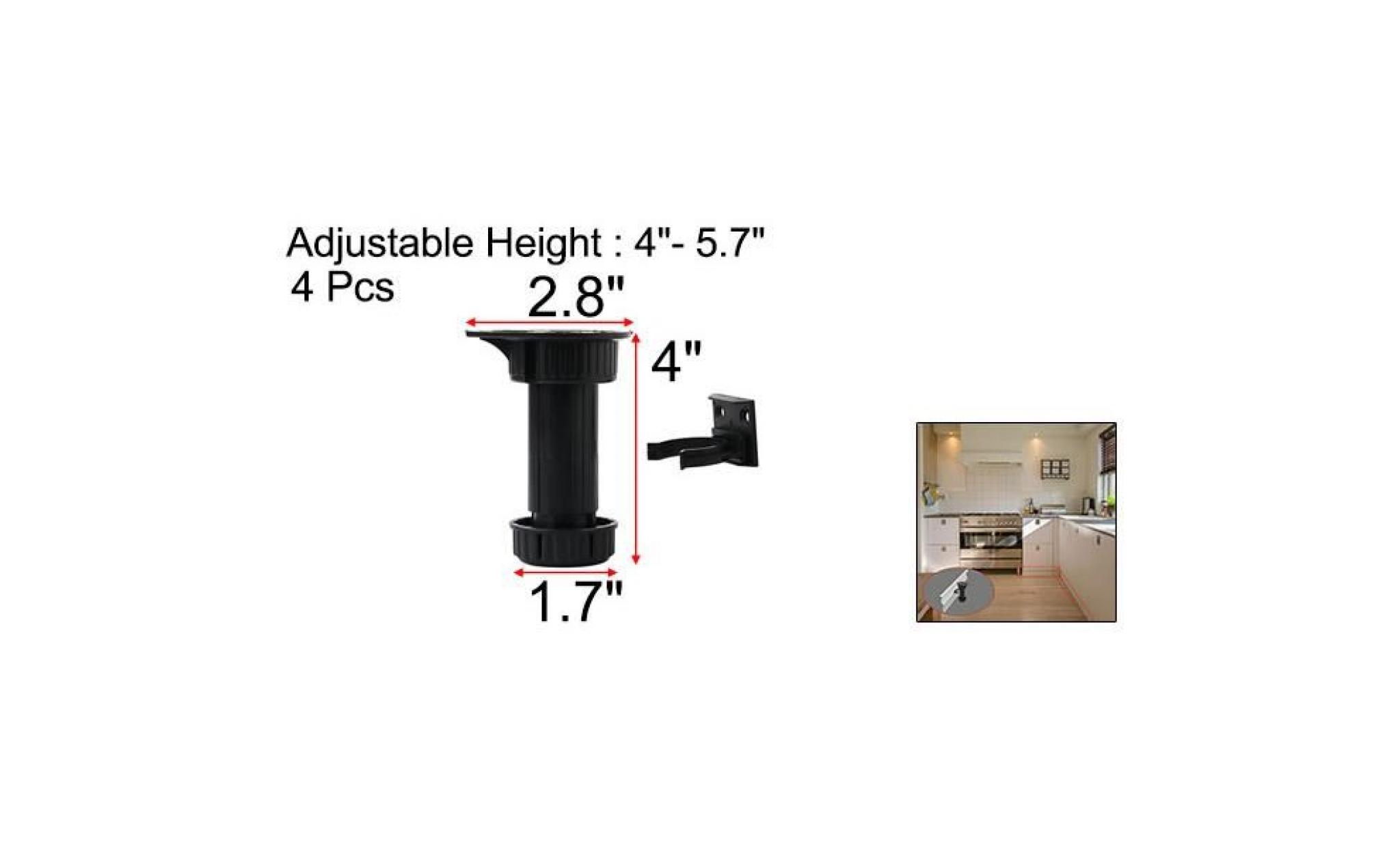 4pcs pp adjustable kitchen cabinet legs feet height(total:100 145mm) x 43mm dia pas cher