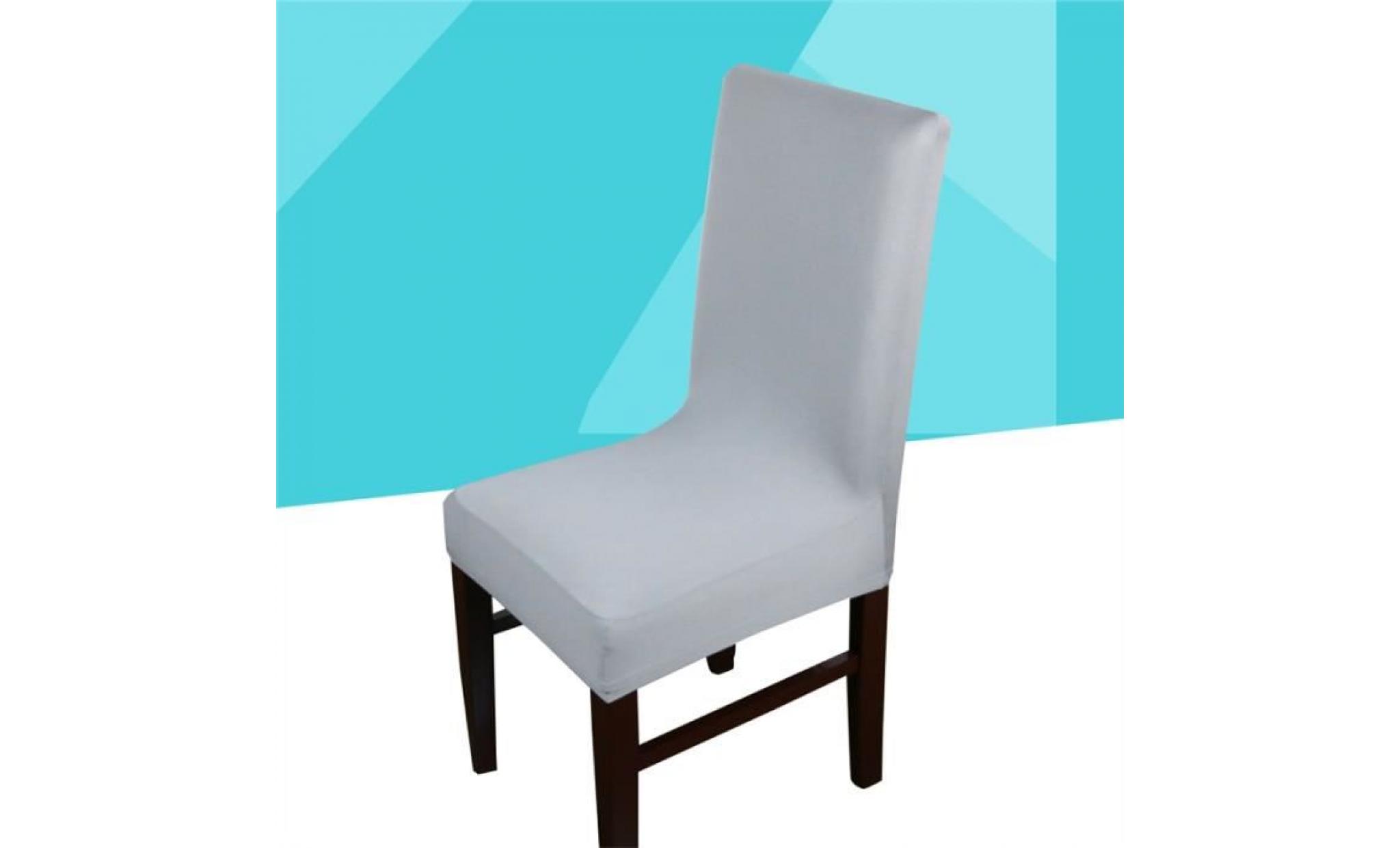4pcs spandex tissu extensible salle à manger chaise housse de couette décor à la maison (gris) pas cher