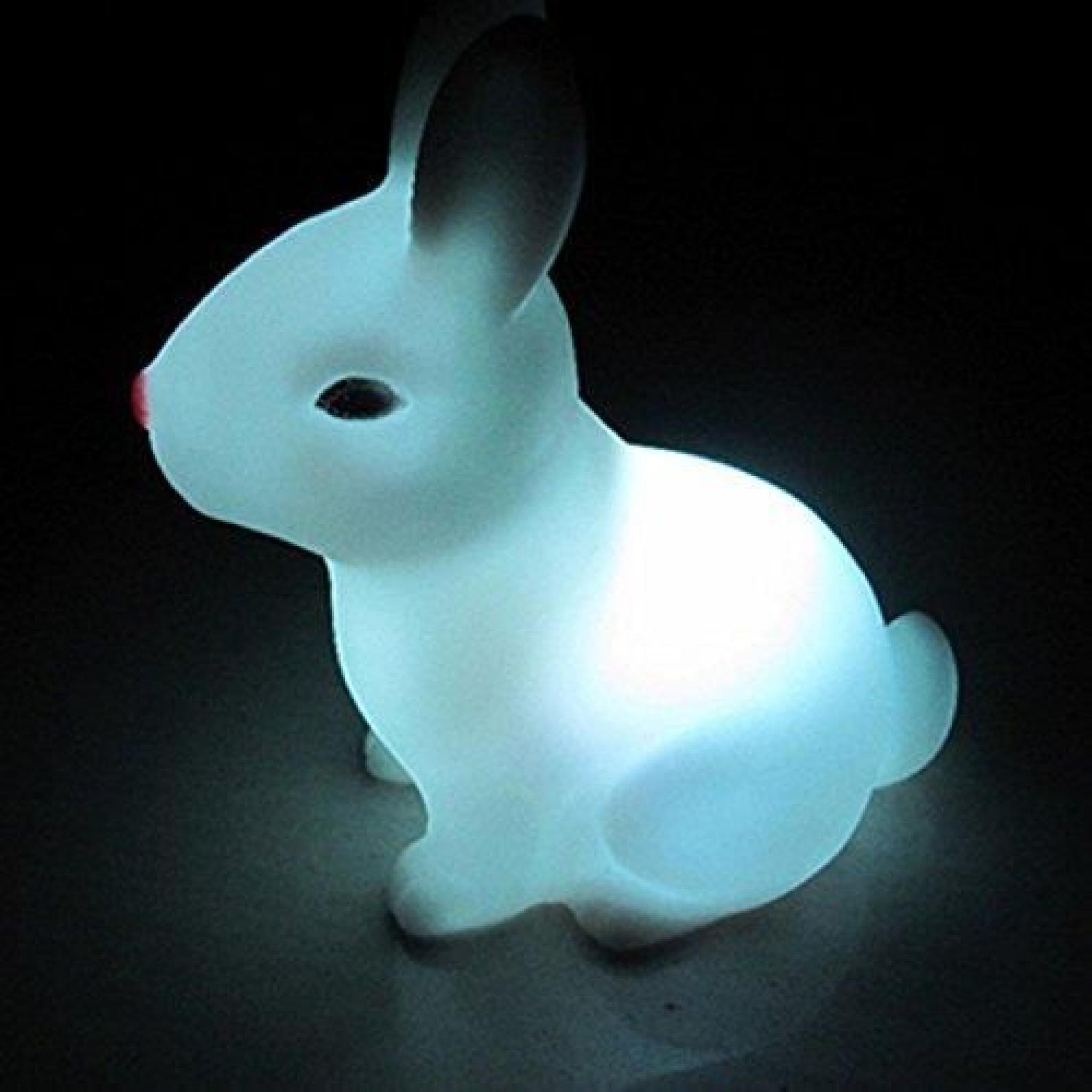 4pcs Veilleuses à lapin LED Changement de couleur, Jouets de lapin, Veilleuses romantique,  Lampes de nuit, Décoration de maison  pas cher
