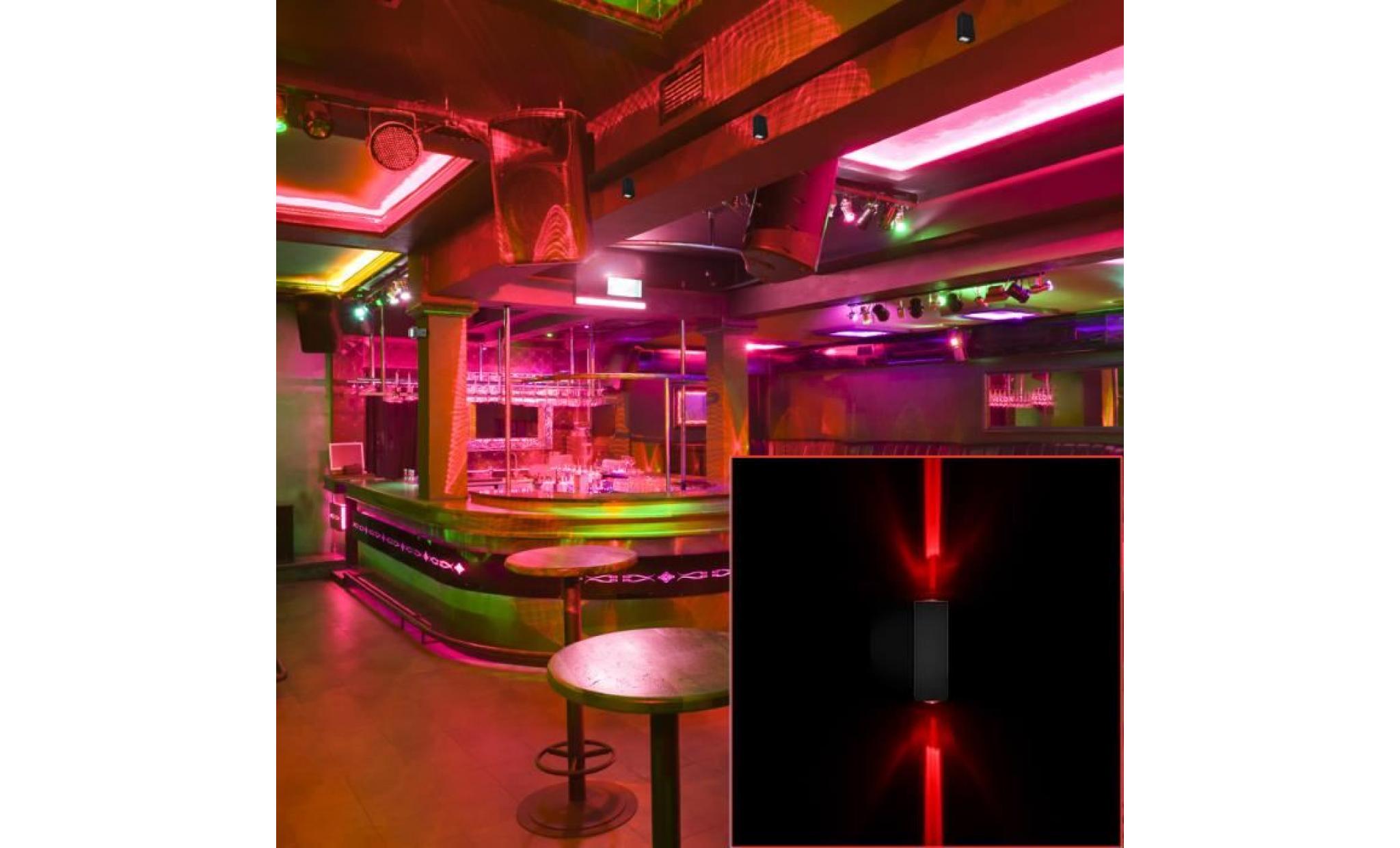 4w rectangle led applique haut et bas théatre veilleuse spotlight pour showcase ktv bar le restaurant galerie rouge pas cher