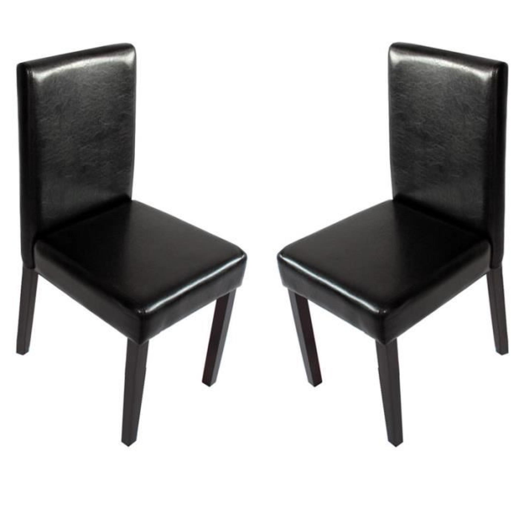 4x chaises Noir en similicuir  ~, jambes noir foncé pas cher