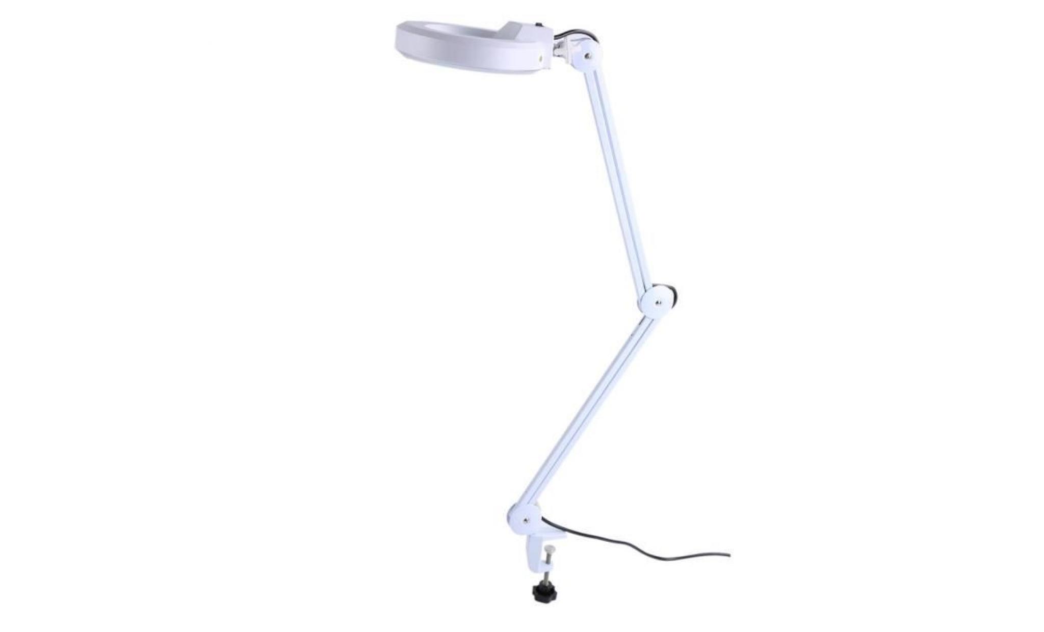 5 dioptries lampe loupe de table grossissante avec tube fluorescente, lampe loupe esthétique pour bricolage blanc   yy