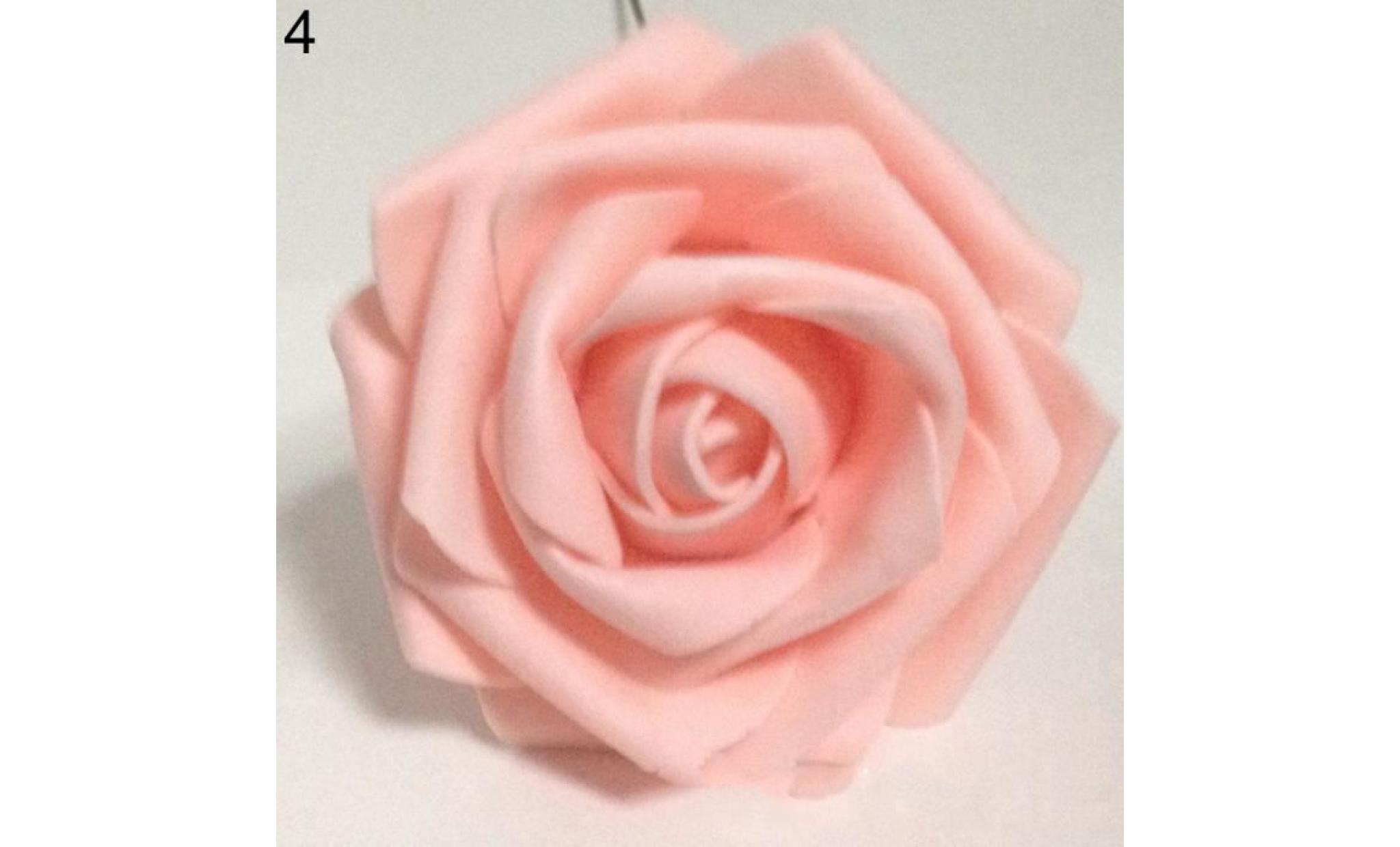 50 pcs faux mousse roses fleurs artificielles de mariage diy bouquet de mariée parti décor couleurs assorties 50pcs
