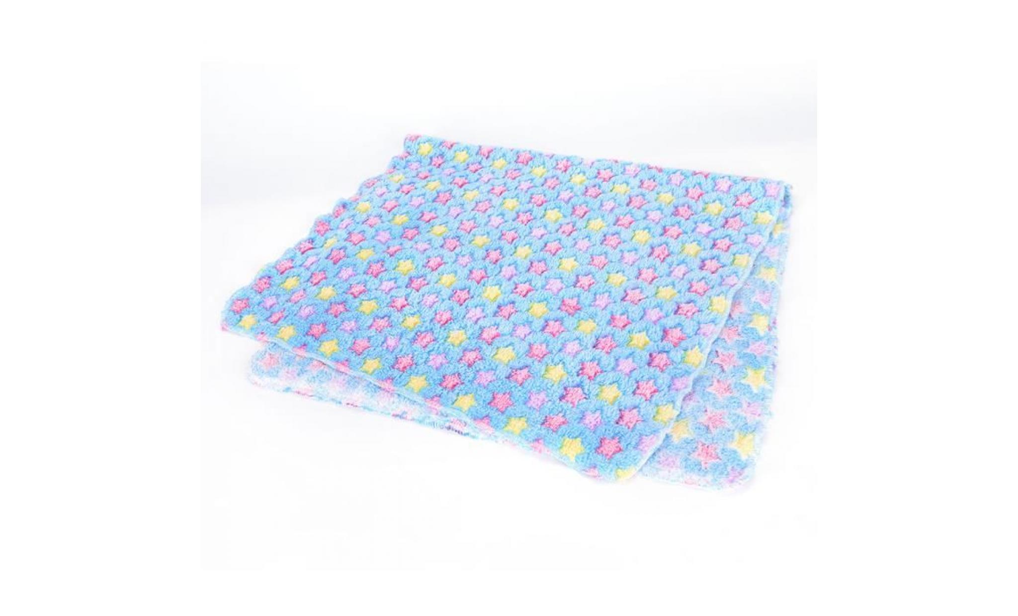 50x80cm couverture de coussin de lit chien chat repos pour animaux doux chaud tapis de sommeil fournitures bleu