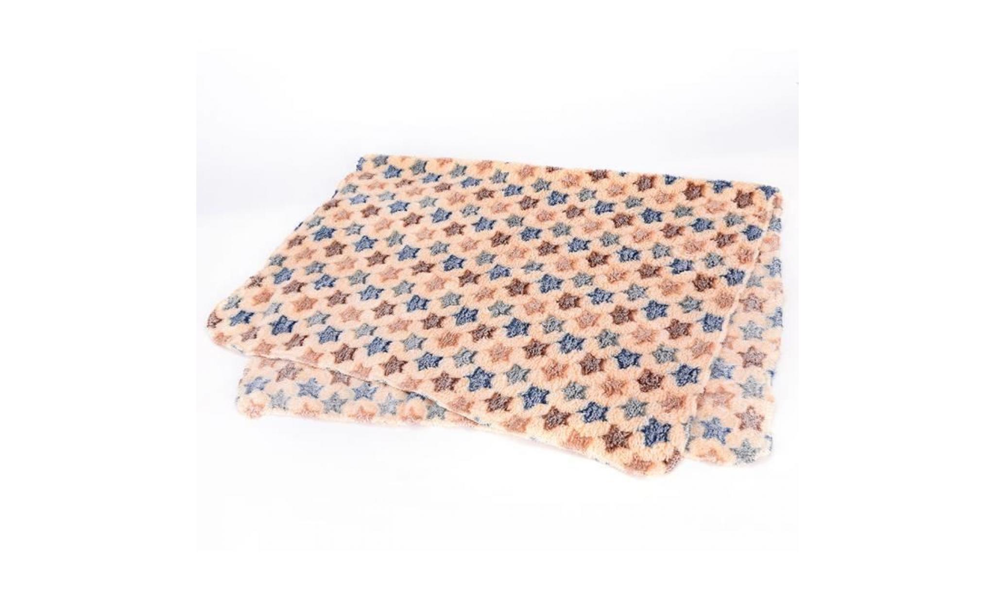 50x80cm couverture de coussin pour lit chien chat repos couverture doux chaud tapis de sommeil fournitures beige