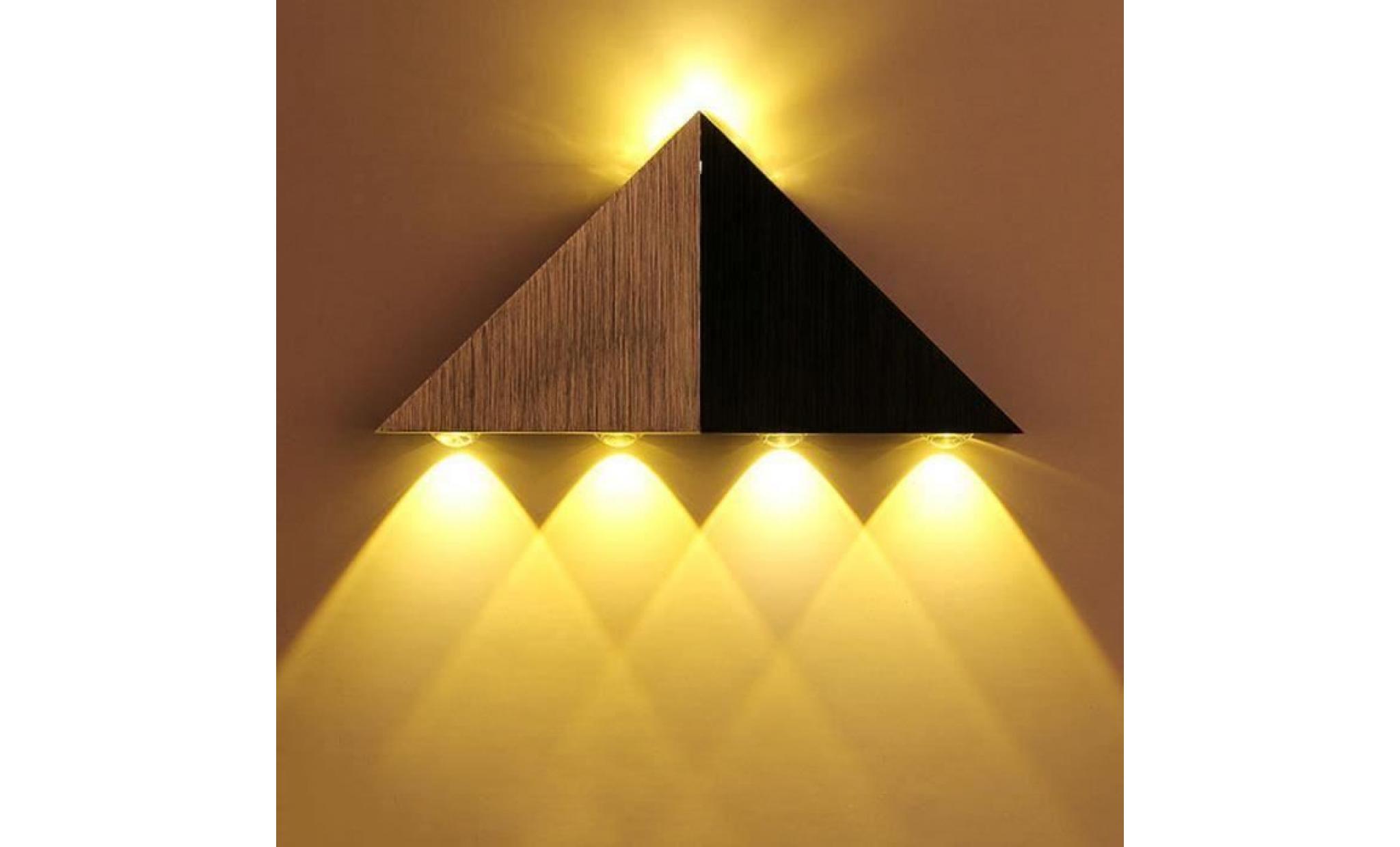 5w aluminium triangle led applique murale Éclairage maison moderne blanc chaud