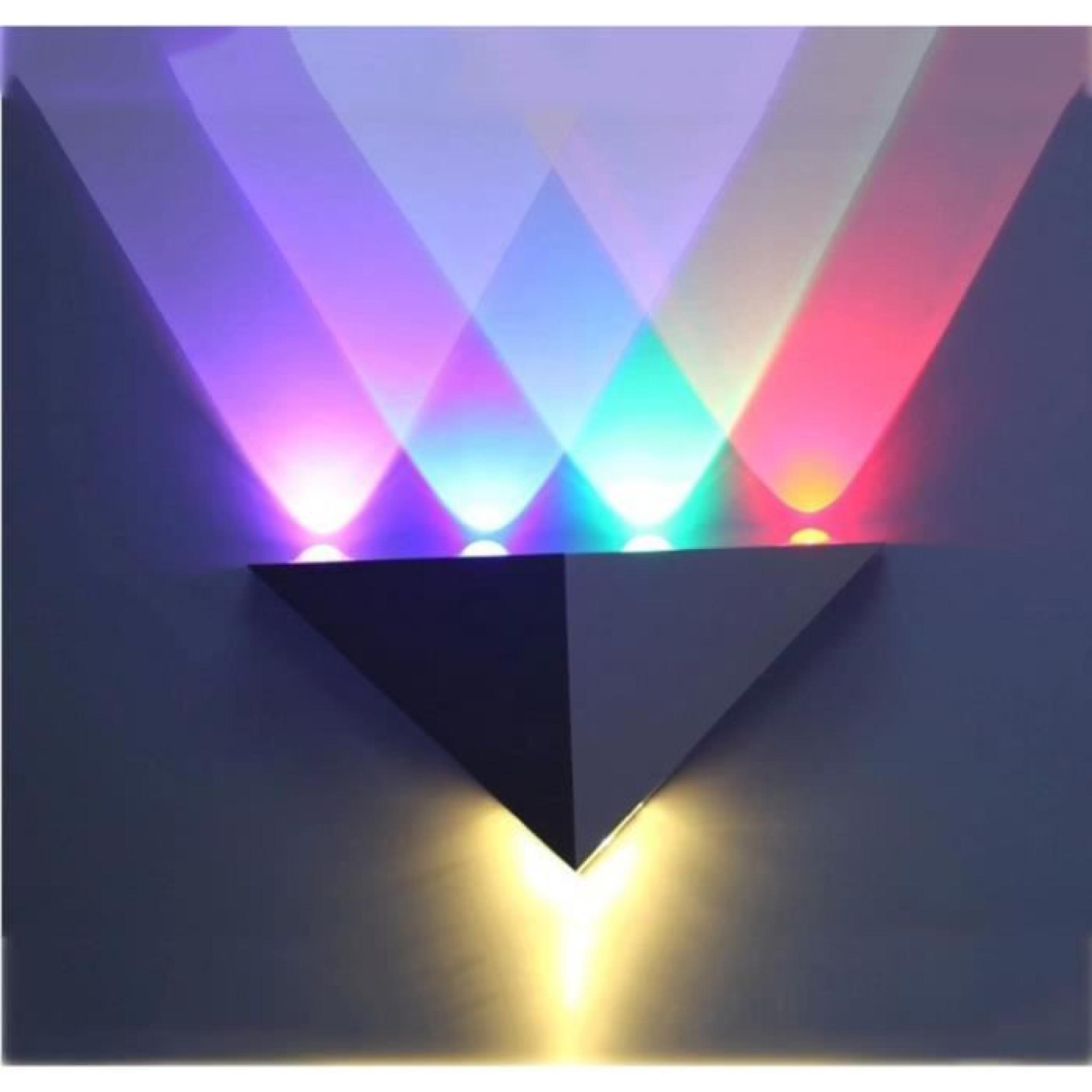 5W Applique murale interieur LED Lampe de Mur Lampe LED triangle lampe à économie Colorful hôtel toilettes salle de bains