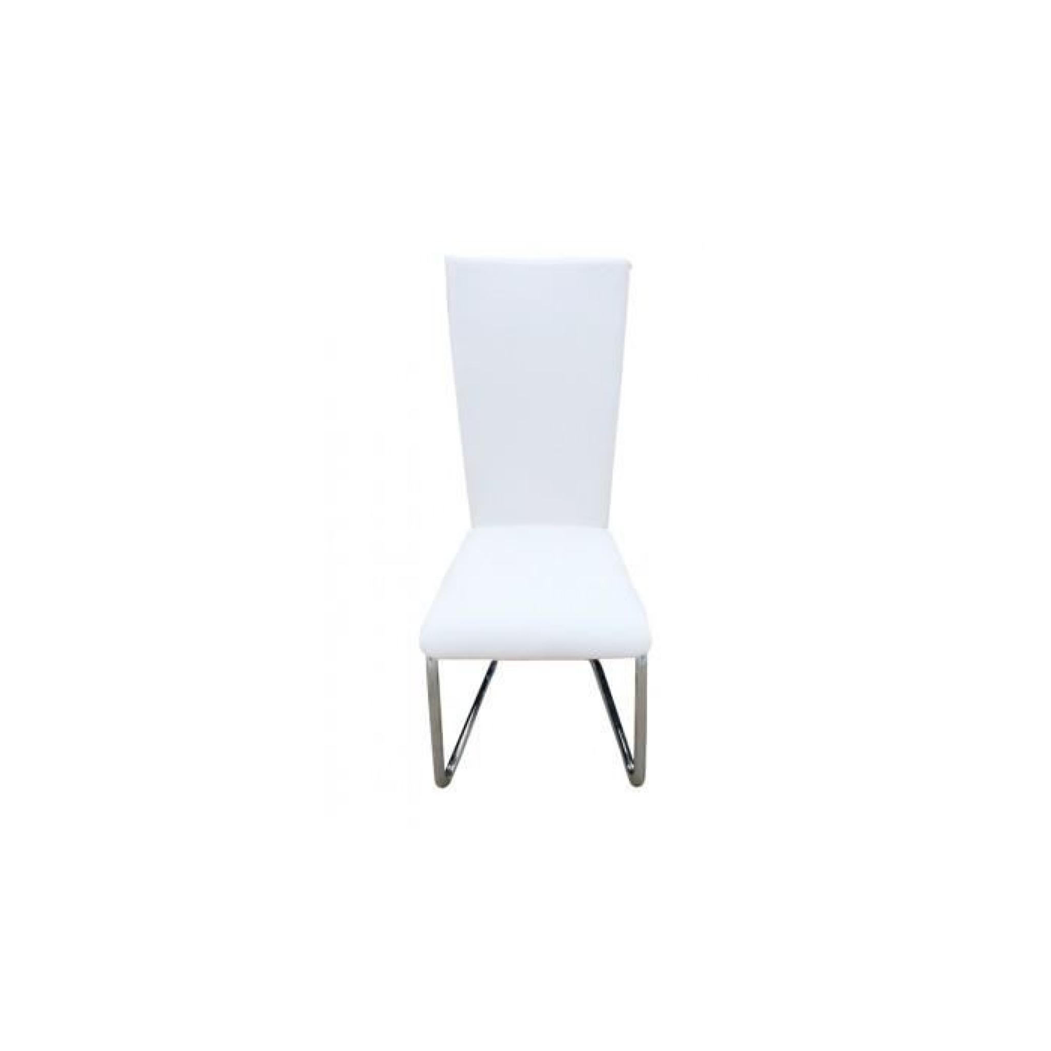 6 Chaise design métal blanche pas cher