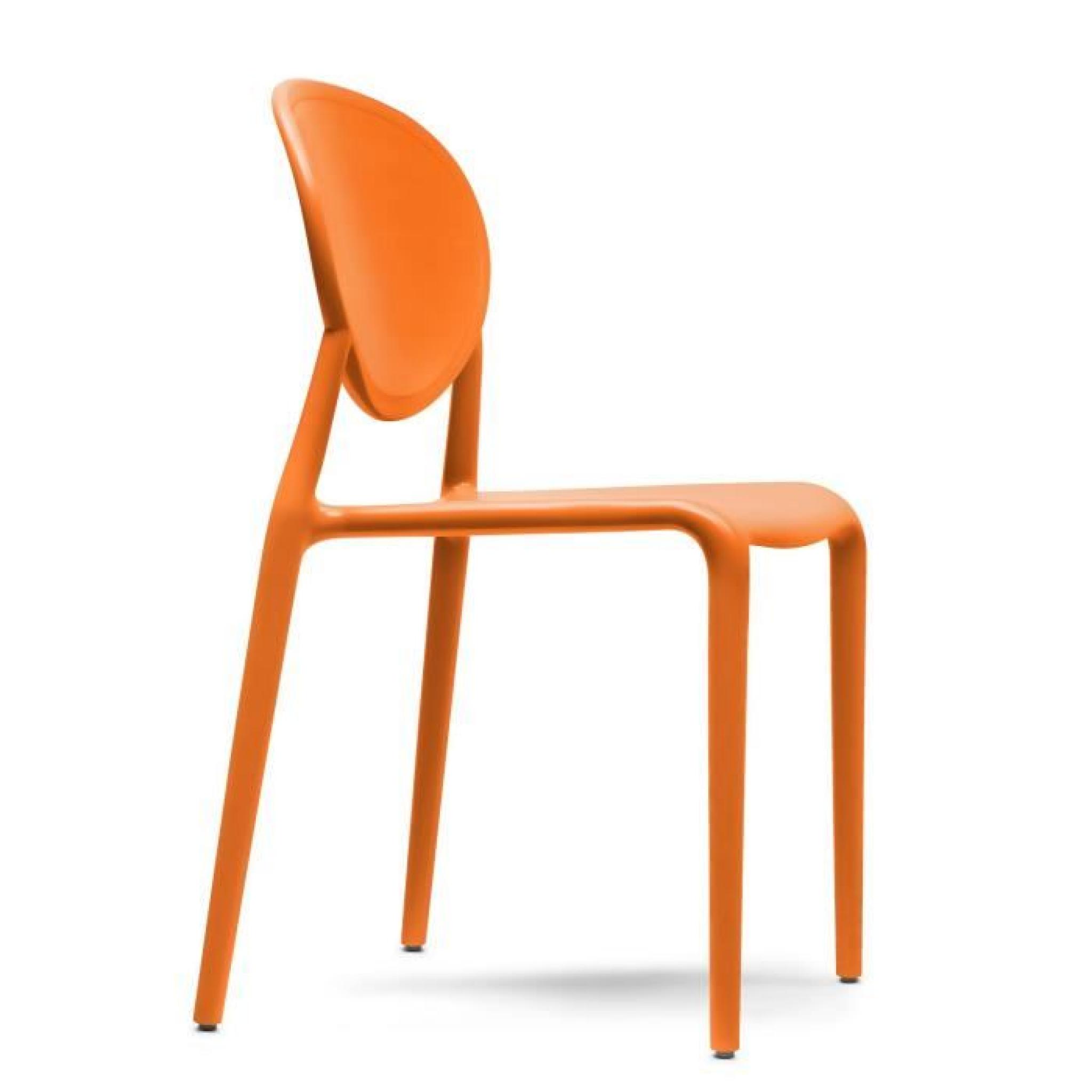 6 Chaises design orange GIO - Lot de 6 - interi…
