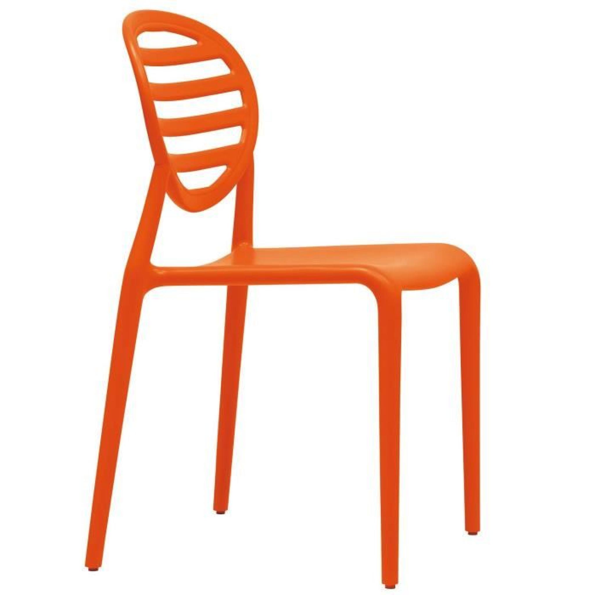 6 Chaises design oranges TOP GIO - Lot de 6 - i…