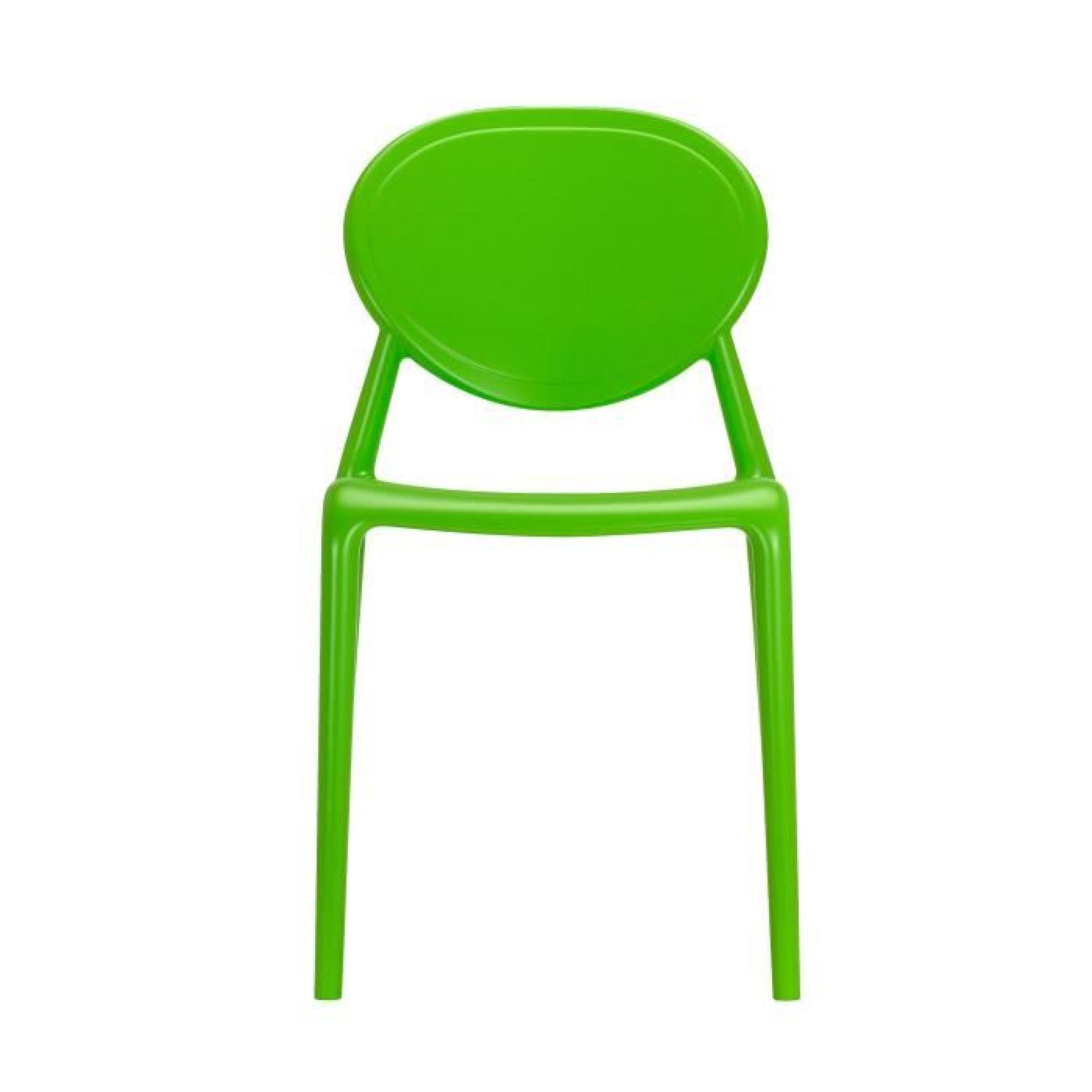 6 Chaises design vert GIO - Lot de 6 - interieu…