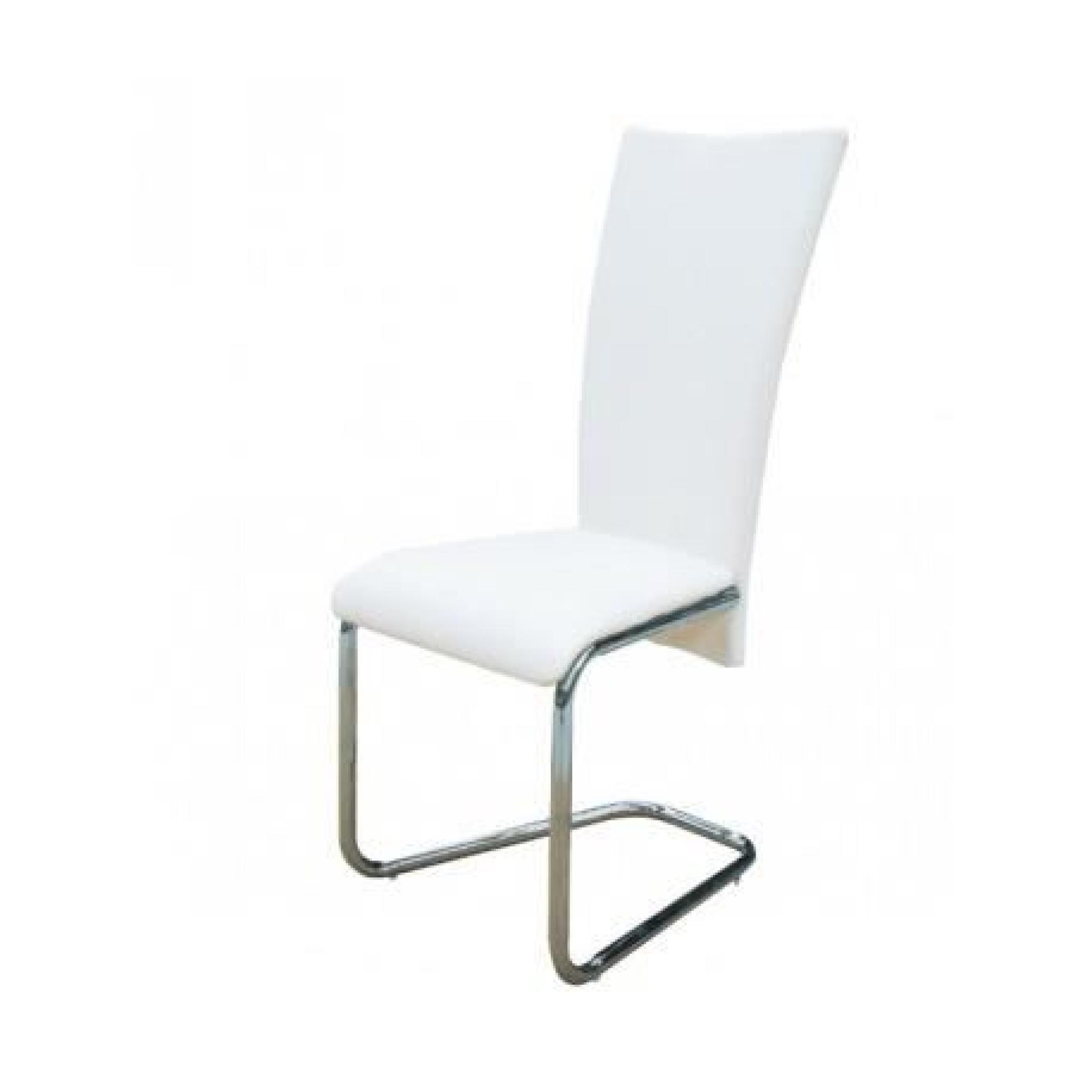 6 Chaises en métal design (Blanc) Maja+ pas cher