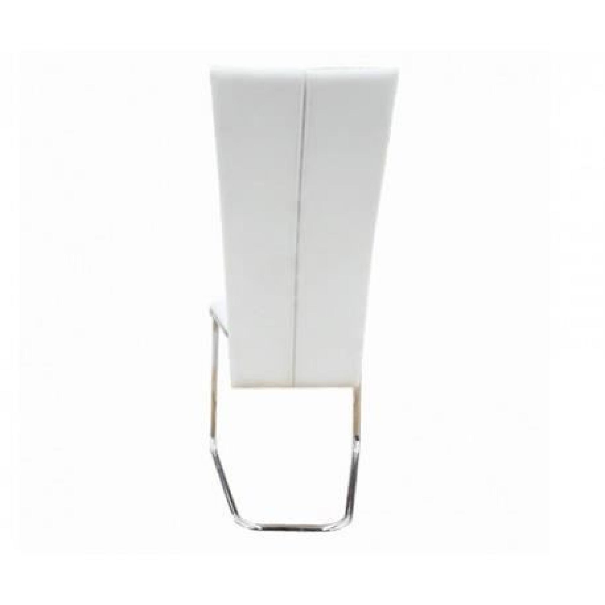 6 Chaises en métal design (Blanc) Maja+ pas cher