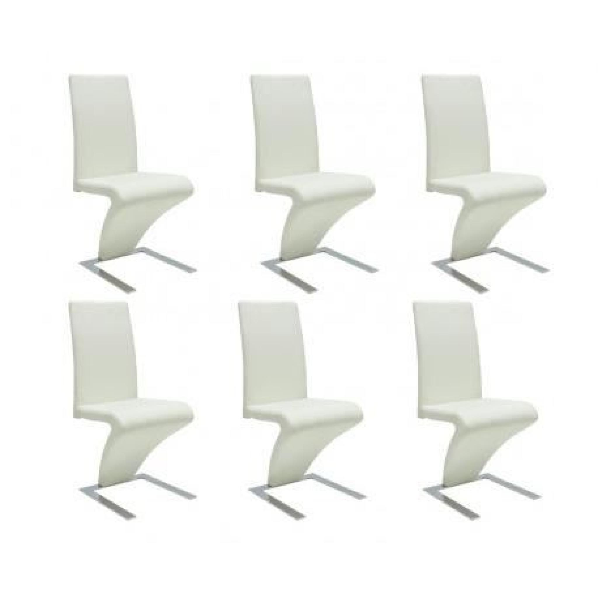 6 chaises modernes (Blanc) Maja+