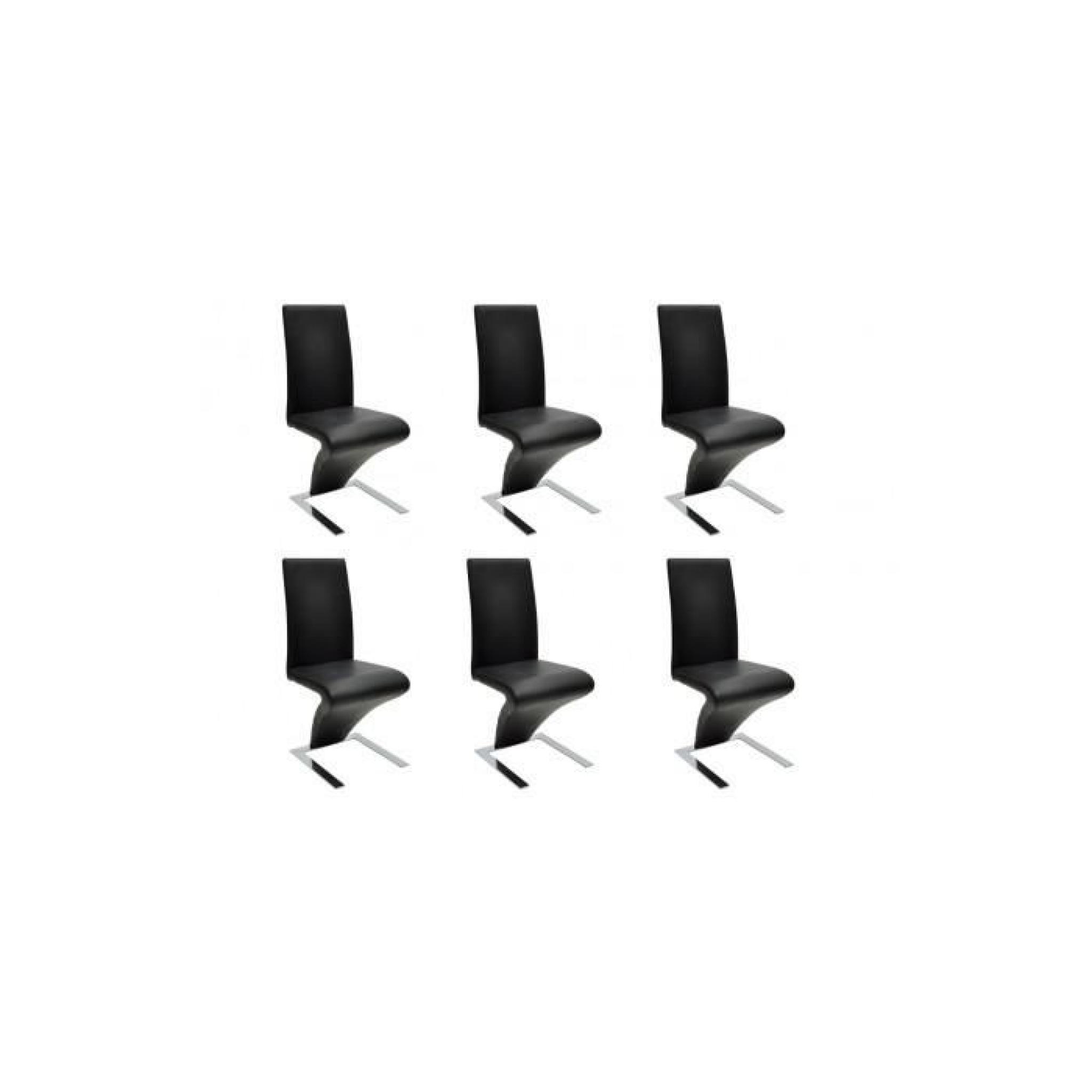 6 chaises Noir