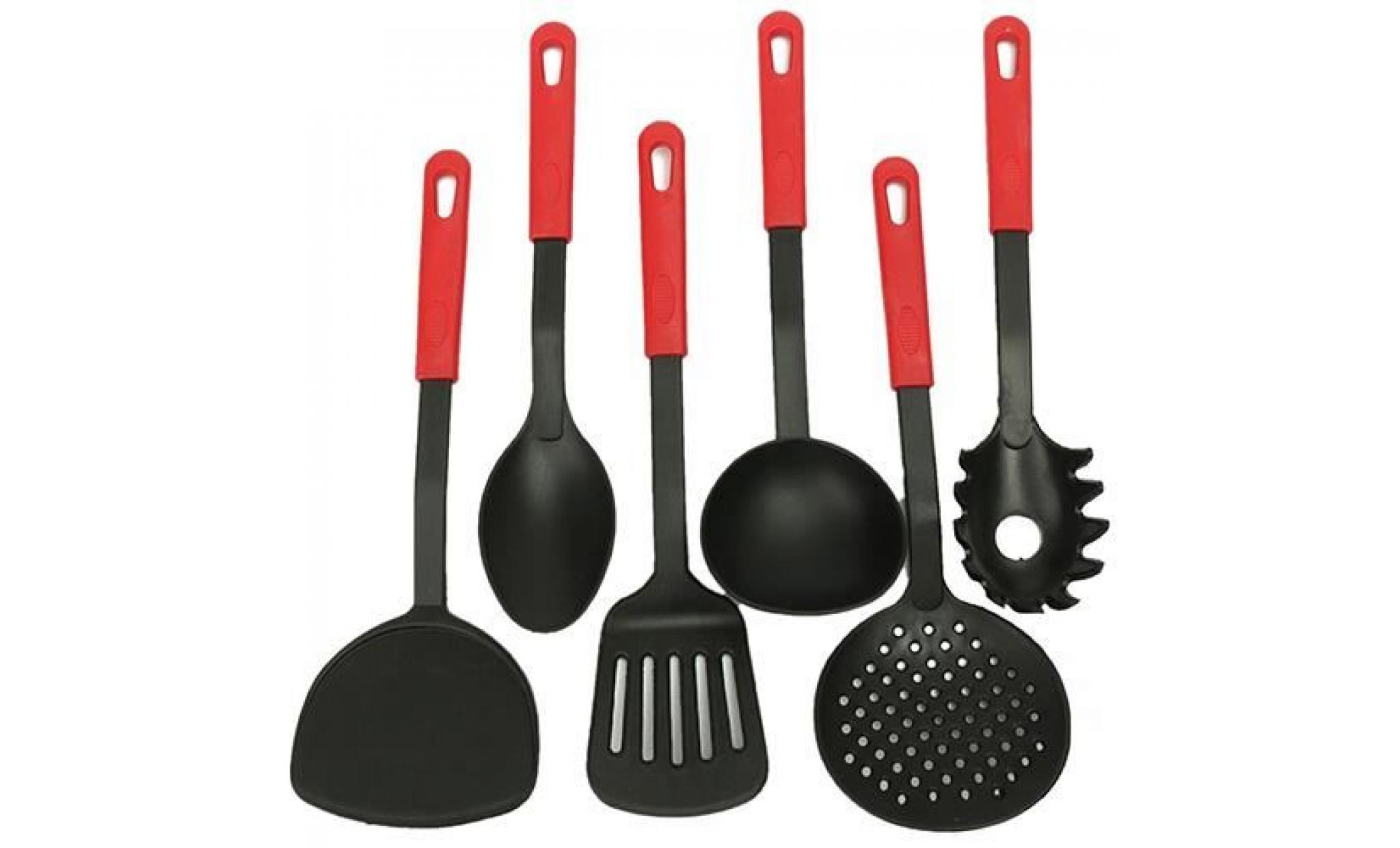 6 pièces de cuisine à domicile ustensiles de cuisine nylon spatula spoon ustensiles ustensiles de cuisine